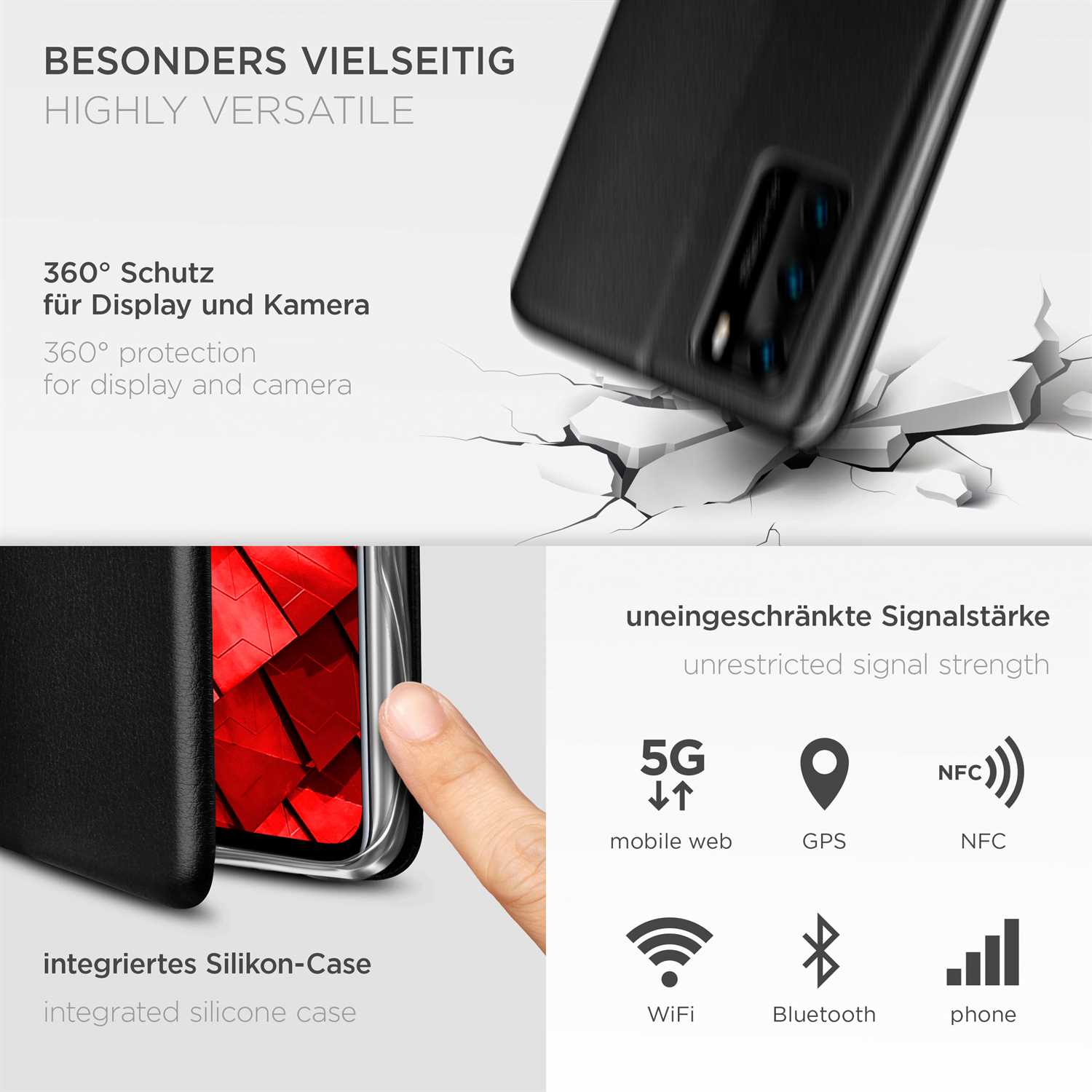ONEFLOW Business Case Huawei P40 Handytasche mit Kartenfach – Weiteres Produktbild 4