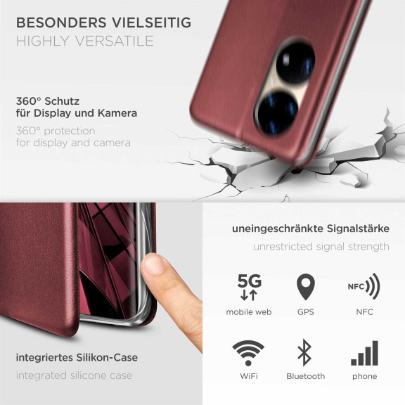 ONEFLOW Business Case Huawei P50 Pro Handytasche mit Kartenfach – Weiteres Produktbild 4