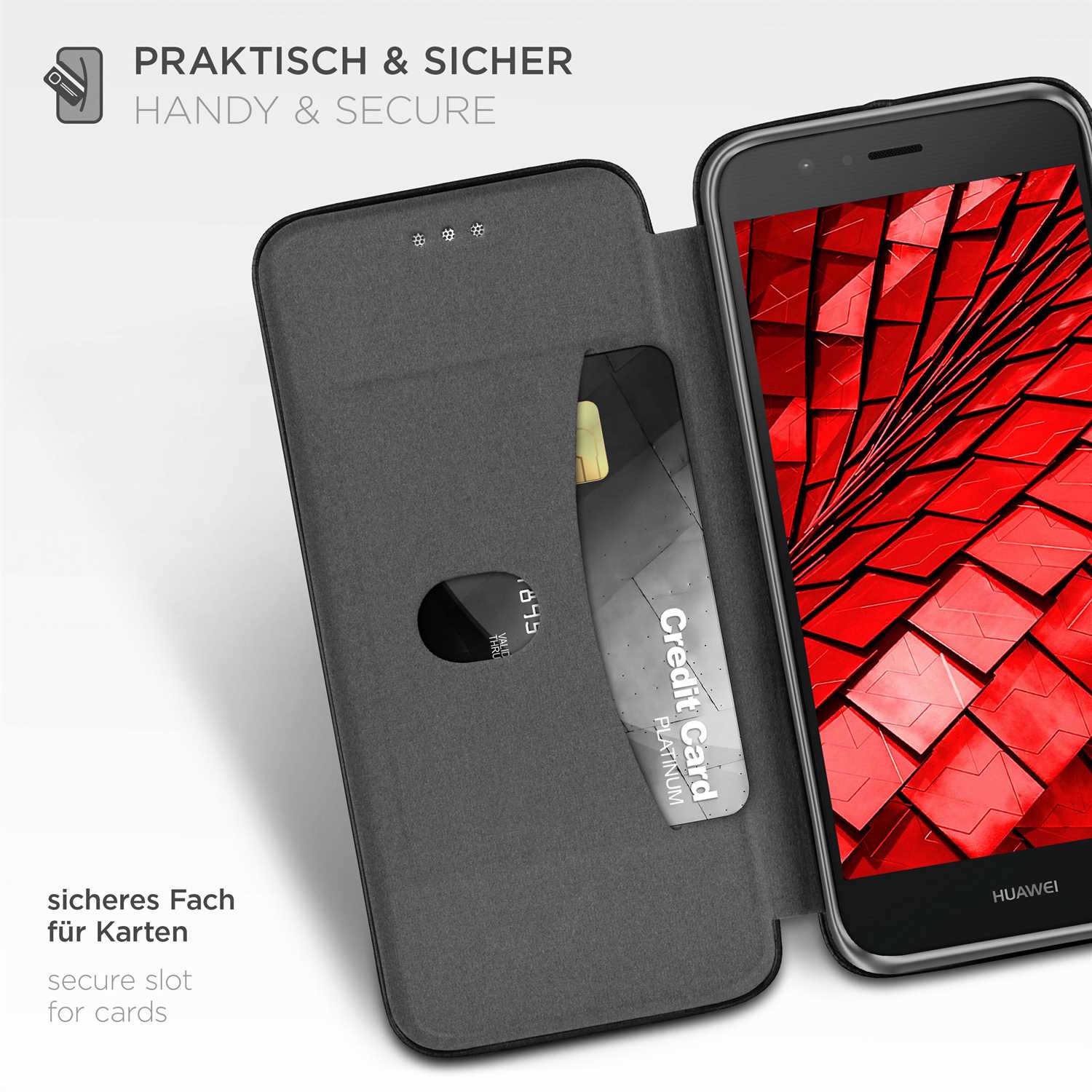 ONEFLOW Business Case Huawei P9 Lite Handytasche mit Kartenfach – Weiteres Produktbild 3 ONEFLOW Business Case Huawei P9 Lite Handytasche mit Kartenfach – Weiteres Produktbild 3