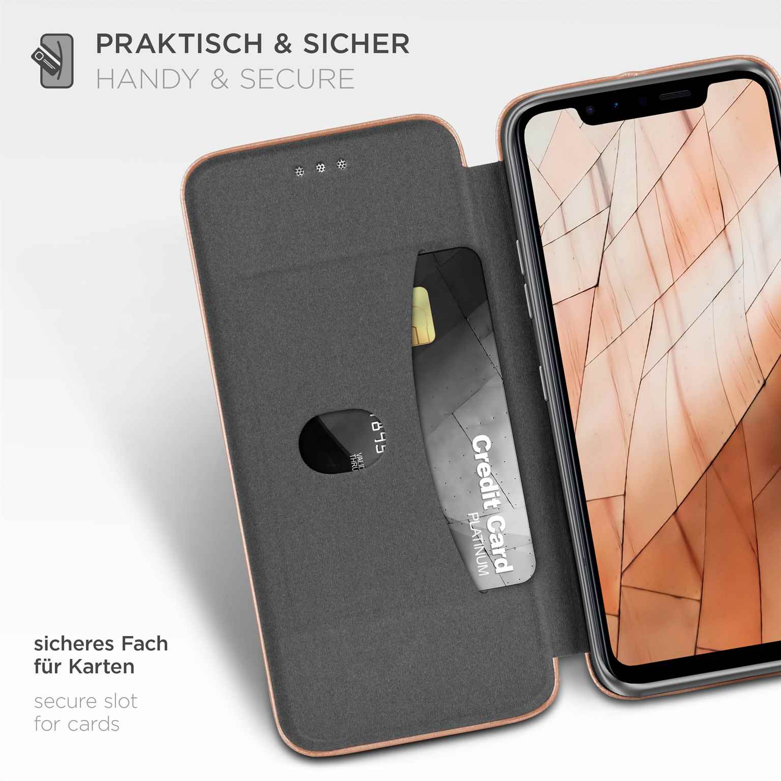 ONEFLOW Business Case LG G8s ThinQ Handytasche mit Kartenfach – Weiteres Produktbild 2