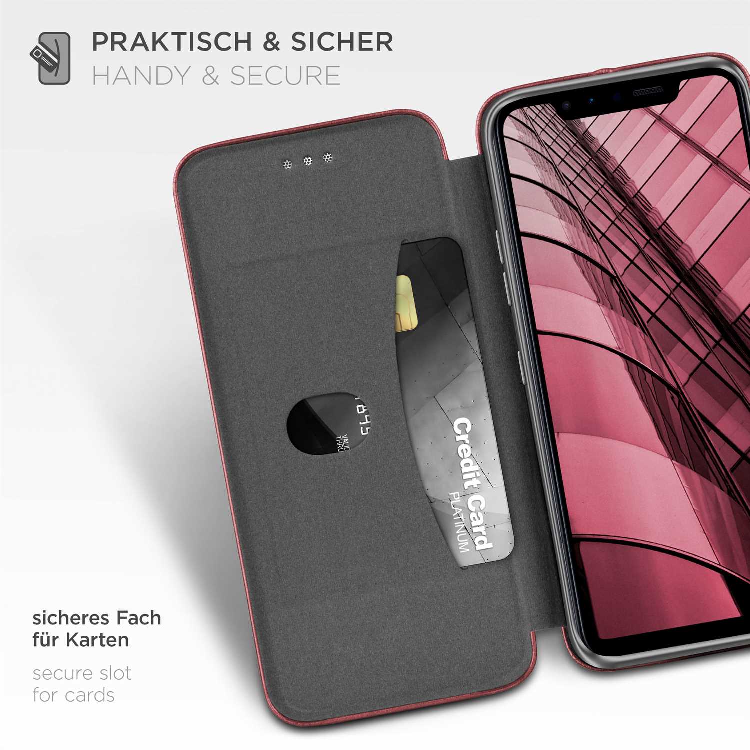 ONEFLOW Business Case LG G8s ThinQ Handytasche mit Kartenfach – Weiteres Produktbild 2