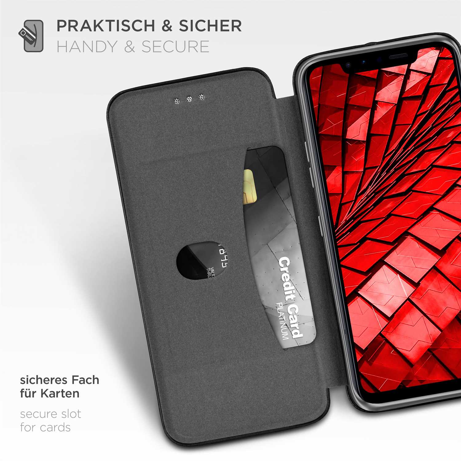 ONEFLOW Business Case LG G8s ThinQ Handytasche mit Kartenfach – Weiteres Produktbild 2