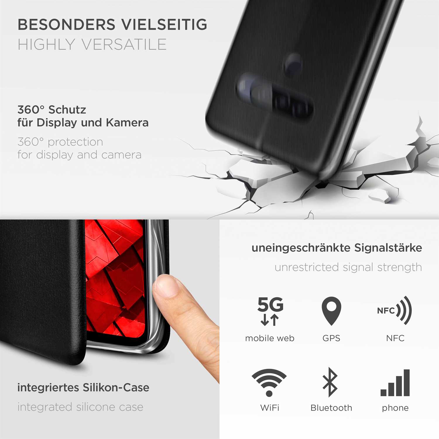 ONEFLOW Business Case LG G8s ThinQ Handytasche mit Kartenfach – Weiteres Produktbild 3