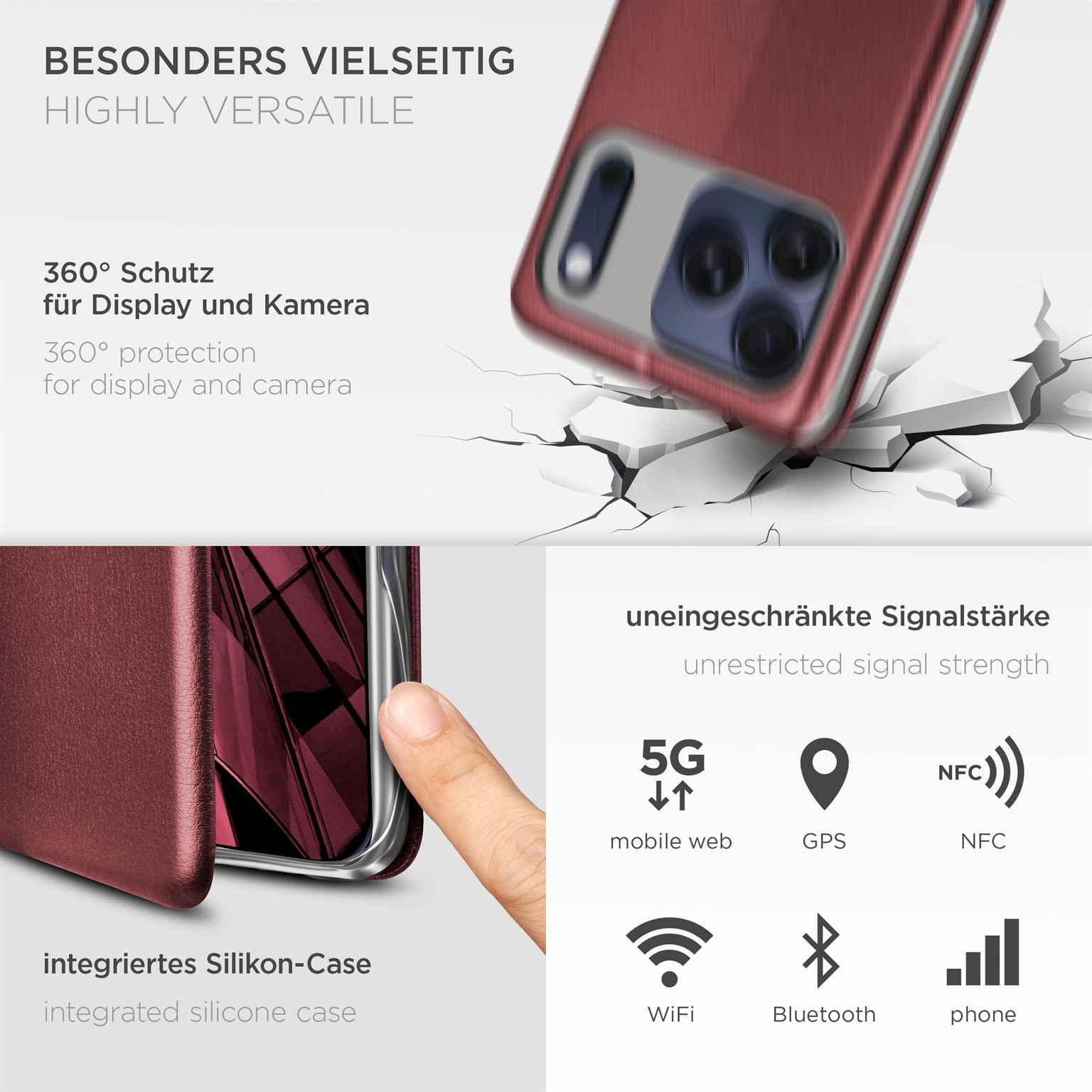 ONEFLOW Business Case iPhone 17 Pro Max Handytasche mit Kartenfach – Weiteres Produktbild 4