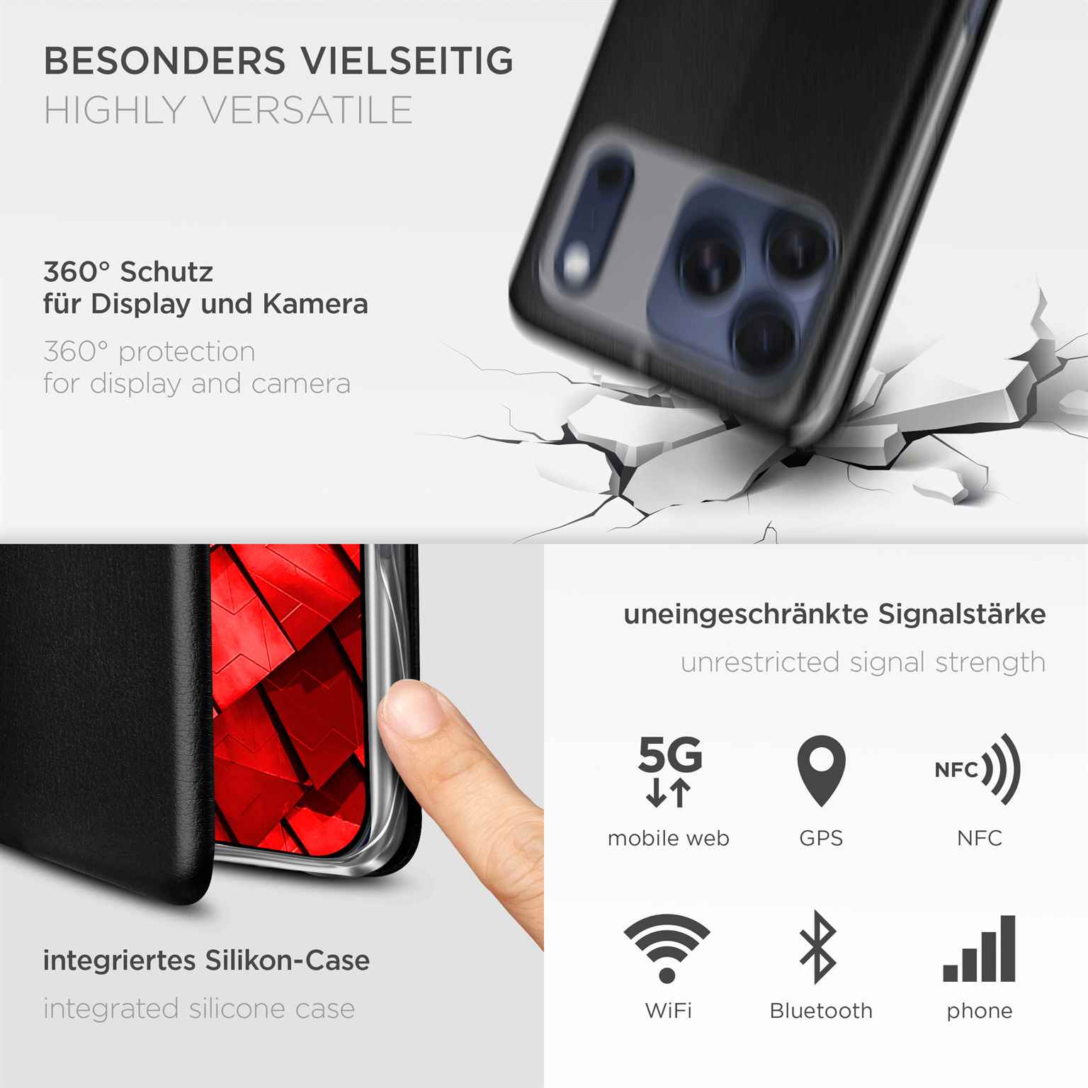 ONEFLOW Business Case iPhone 17 Pro Handytasche mit Kartenfach – Weiteres Produktbild 4