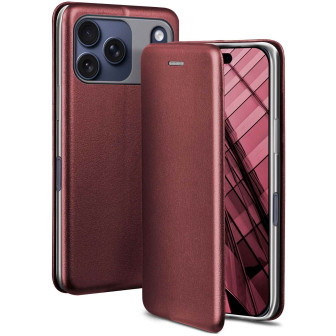 ONEFLOW Business Case iPhone 18 Pro Handytasche mit Kartenfach – Burgund - Red