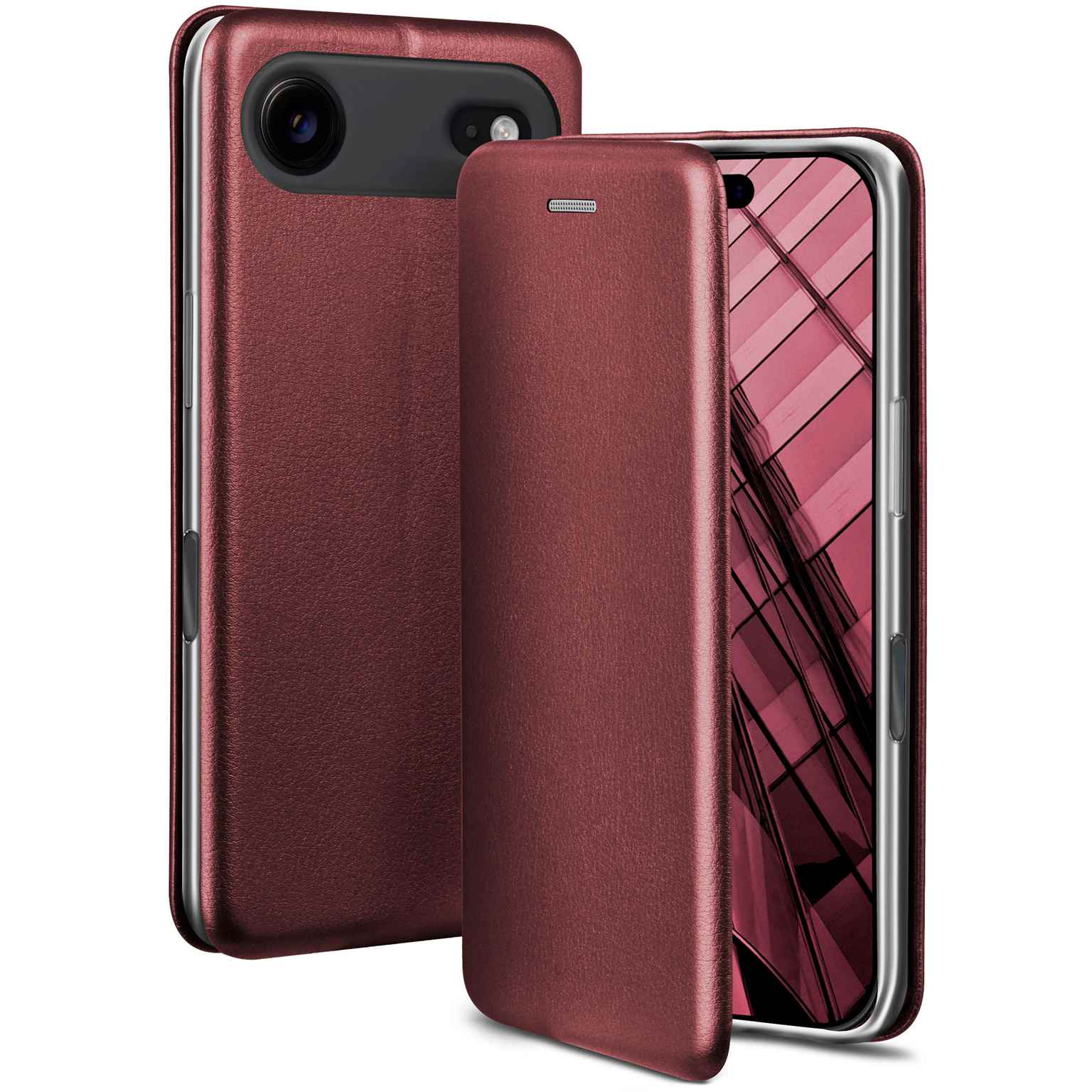 ONEFLOW Business Case iPhone Air Handytasche mit Kartenfach – Burgund - Red