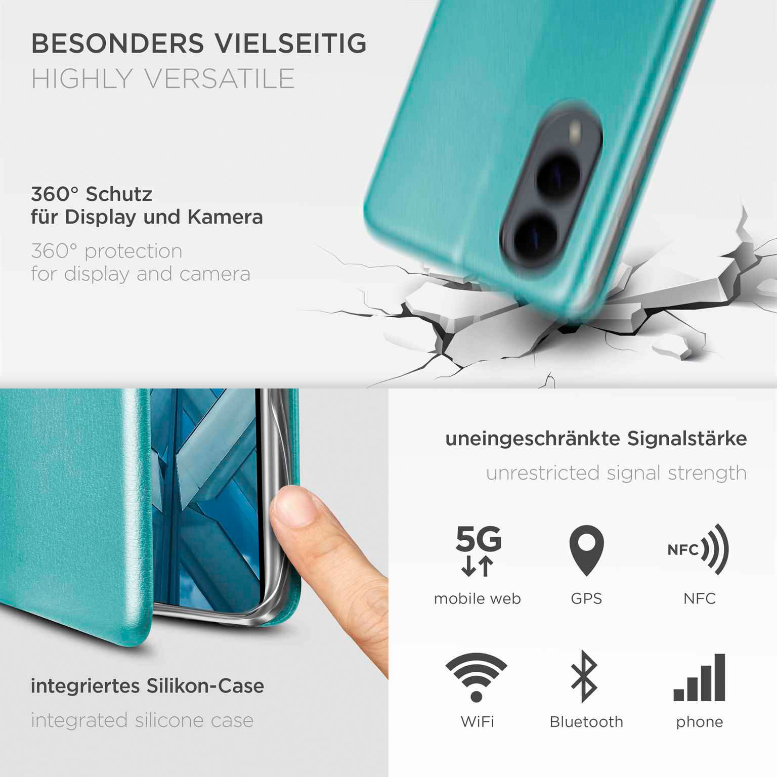 ONEFLOW Business Case Samsung Galaxy S25 Edge Handytasche mit Kartenfach – Weiteres Produktbild 4