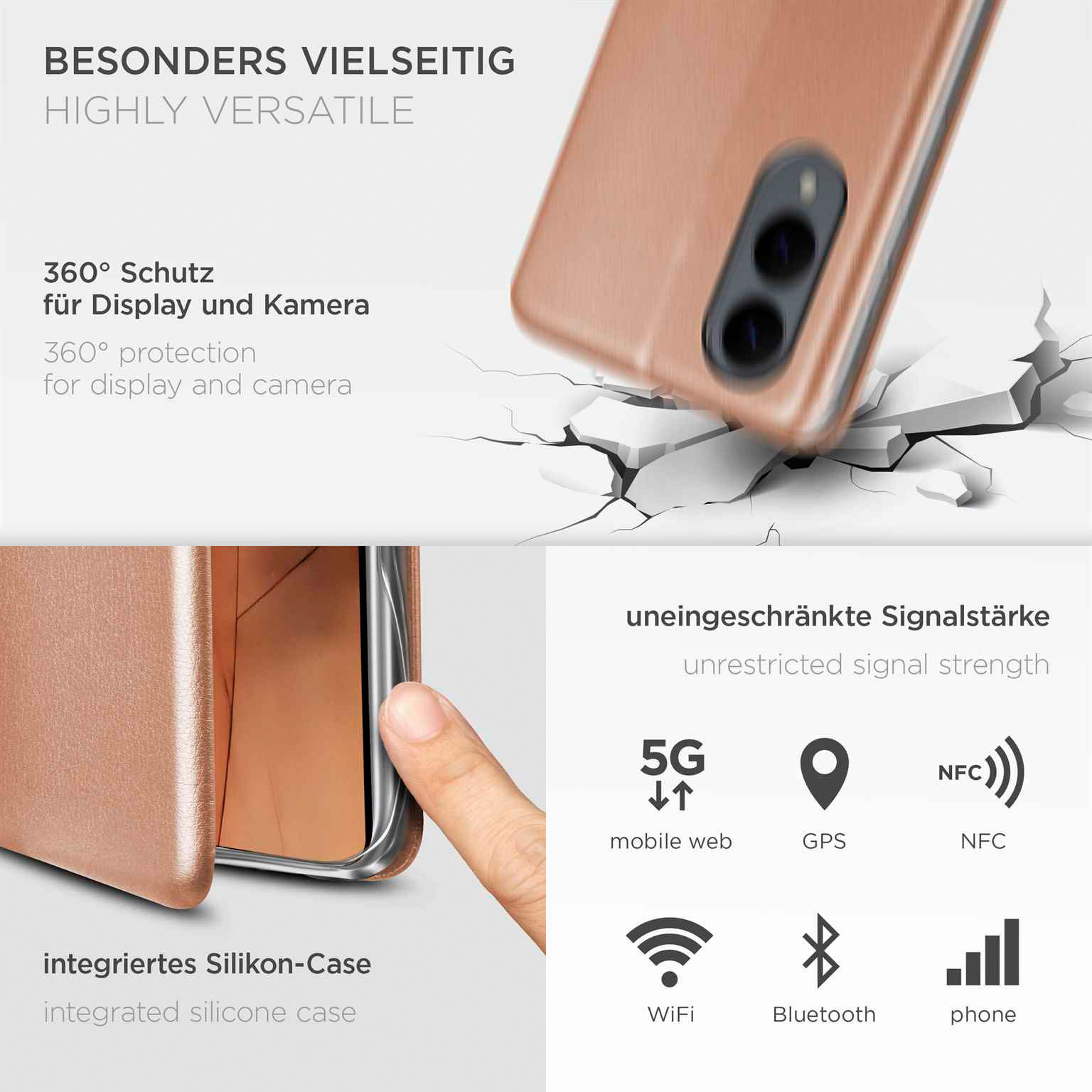 ONEFLOW Business Case Samsung Galaxy S25 Edge Handytasche mit Kartenfach – Weiteres Produktbild 4