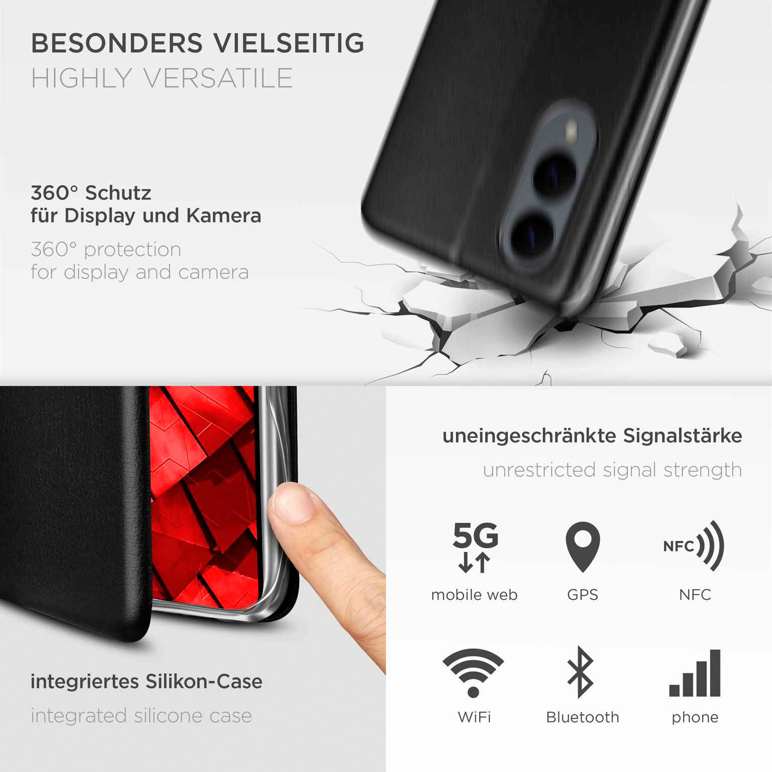 ONEFLOW Business Case Samsung Galaxy S25 Edge Handytasche mit Kartenfach – Weiteres Produktbild 4
