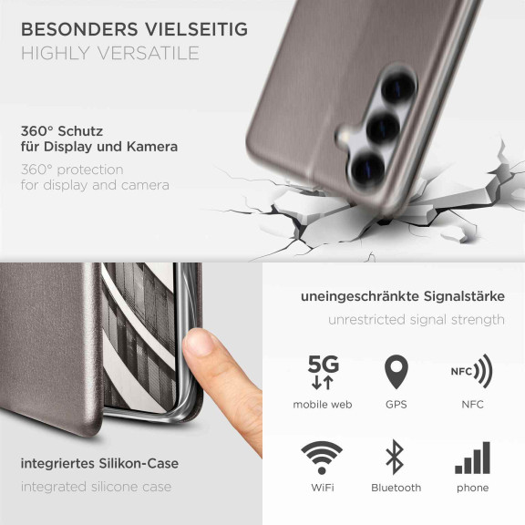 ONEFLOW Business Case Samsung Galaxy S25 FE Handytasche mit Kartenfach – Weiteres Produktbild 4