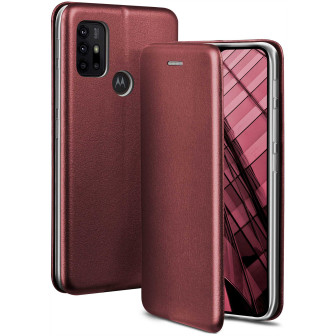 ONEFLOW Business Case Motorola Moto G10 Handytasche mit Kartenfach – Burgund - Red