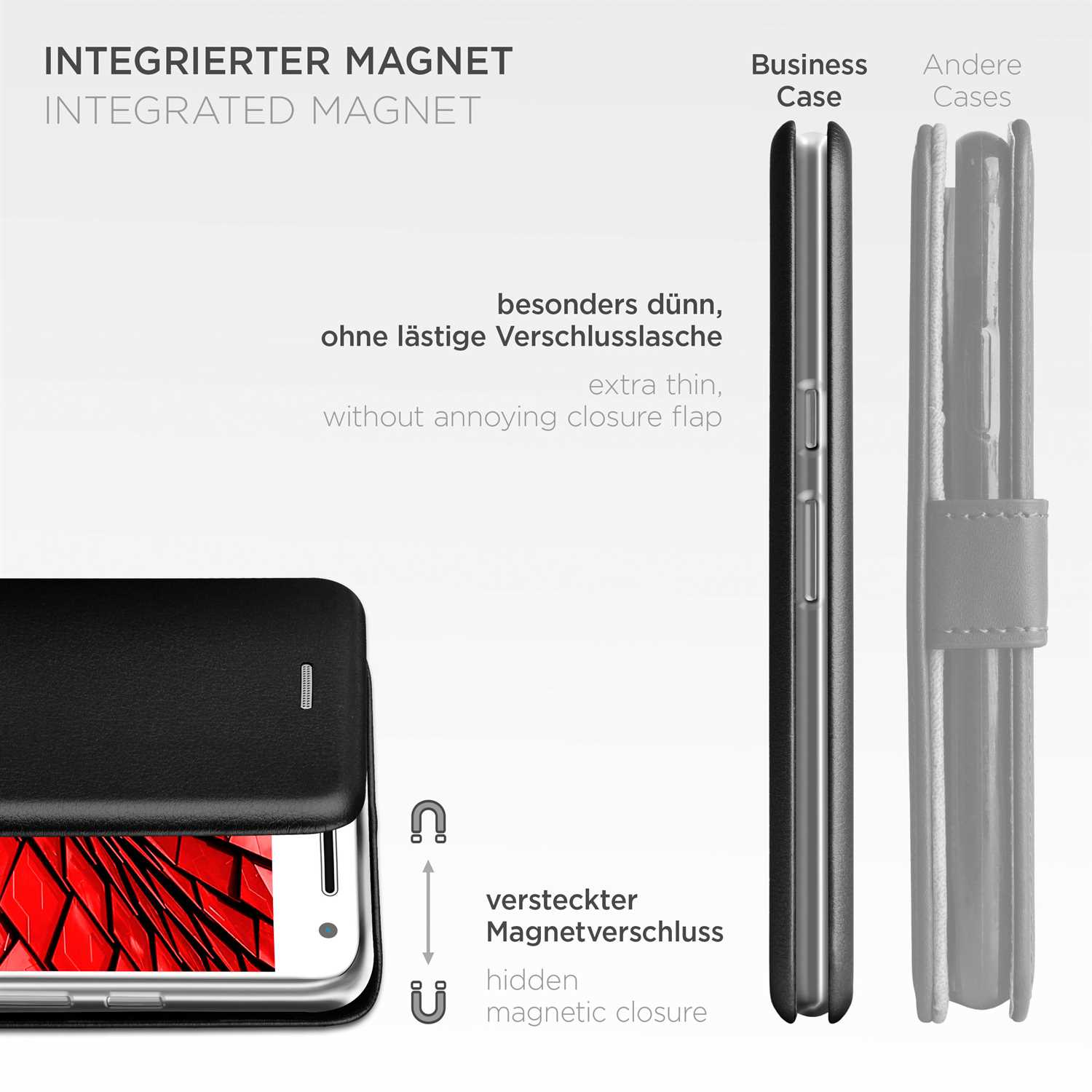 ONEFLOW Business Case Motorola Moto G2 Handytasche mit Kartenfach – Weiteres Produktbild 5