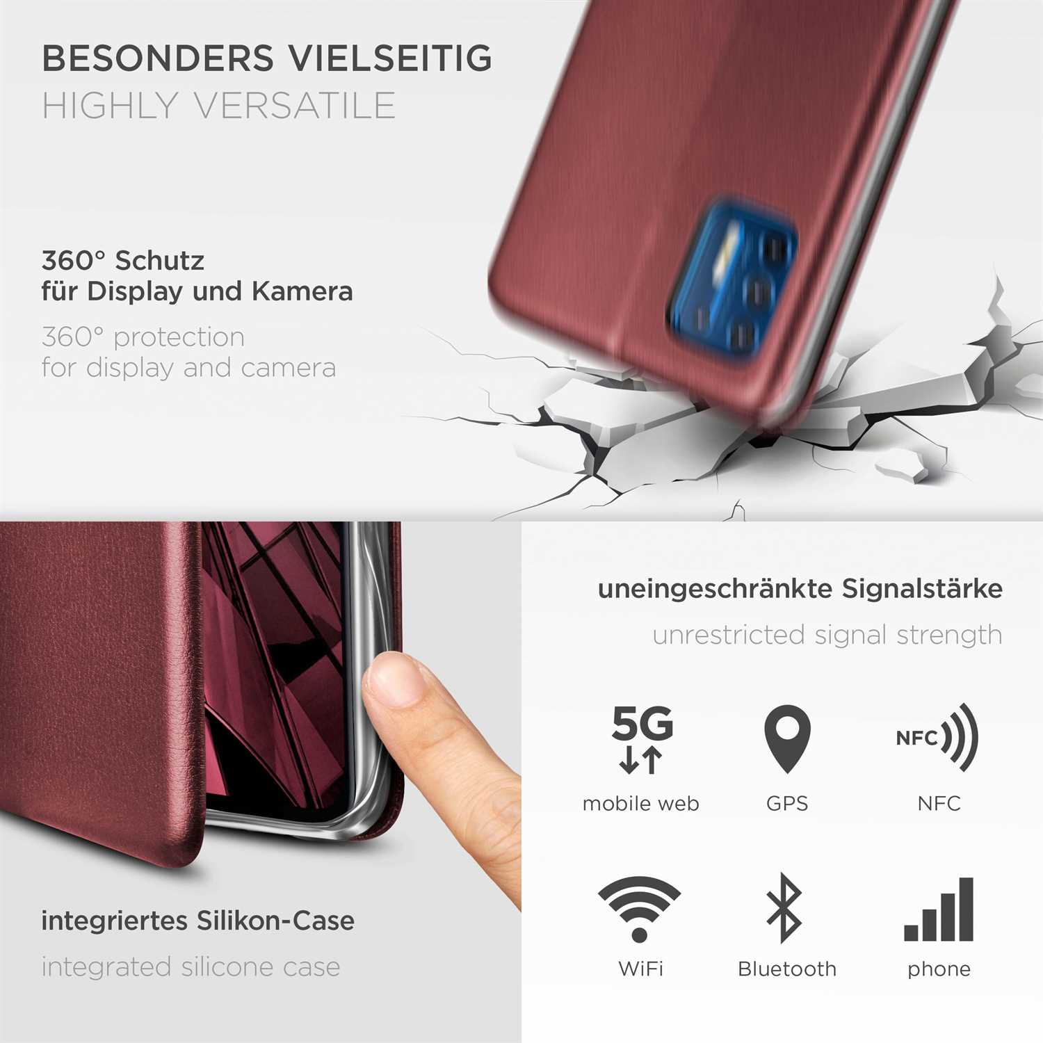 ONEFLOW Business Case Motorola Moto G9 Plus Handytasche mit Kartenfach – Weiteres Produktbild 4 ONEFLOW Business Case Motorola Moto G9 Plus Handytasche mit Kartenfach – Weiteres Produktbild 4