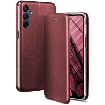 ONEFLOW Business Case Samsung Galaxy A15 (4G) Handytasche mit Kartenfach – Burgund - Red