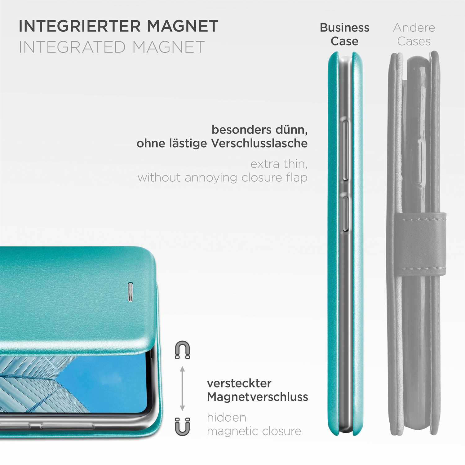 ONEFLOW Business Case Samsung Galaxy A21s Handytasche mit Kartenfach – Weiteres Produktbild 5
