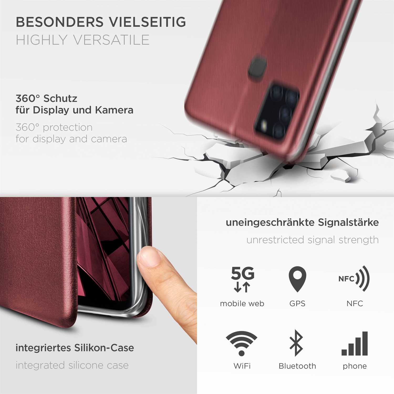 ONEFLOW Business Case Samsung Galaxy A21s Handytasche mit Kartenfach – Weiteres Produktbild 4 ONEFLOW Business Case Samsung Galaxy A21s Handytasche mit Kartenfach – Weiteres Produktbild 4