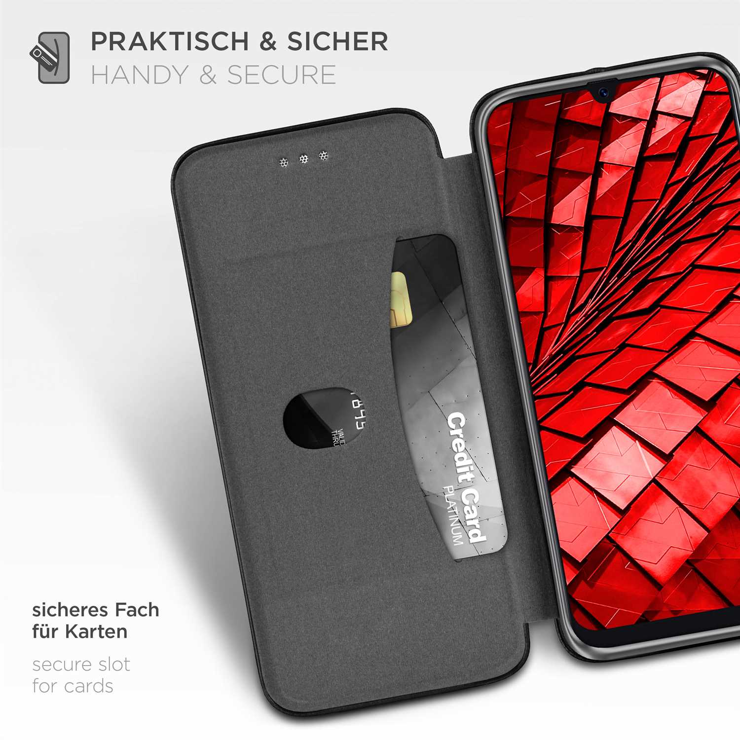 ONEFLOW Business Case Samsung Galaxy A30s Handytasche mit Kartenfach – Weiteres Produktbild 3