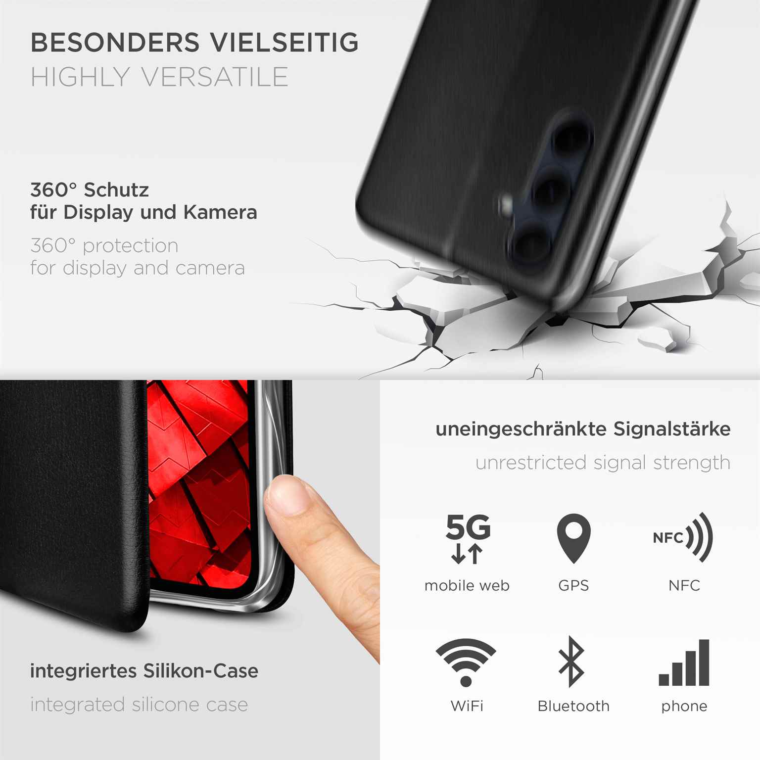 ONEFLOW Business Case Samsung Galaxy A35 5G Handytasche mit Kartenfach – Weiteres Produktbild 4