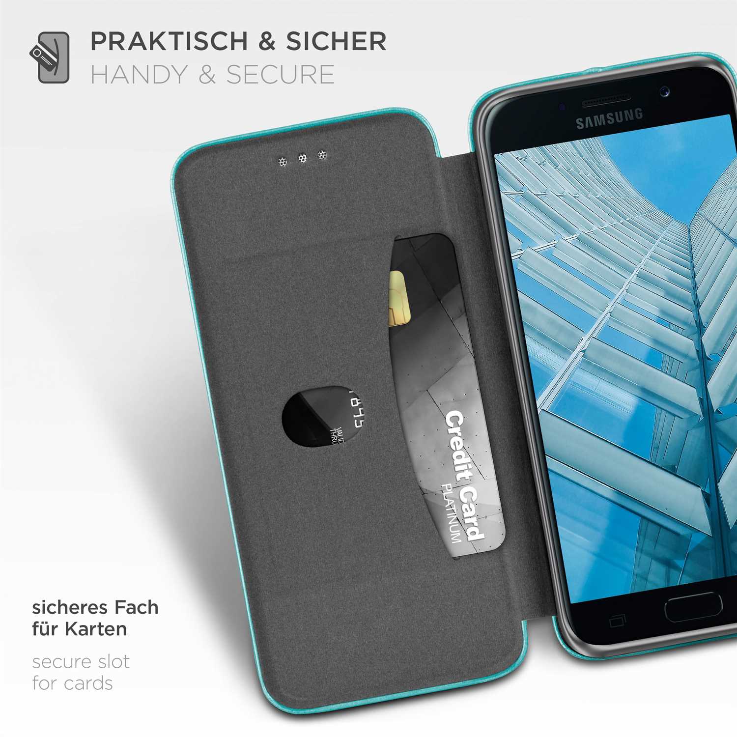 ONEFLOW Business Case Samsung Galaxy A5 (2017) Handytasche mit Kartenfach – Weiteres Produktbild 2