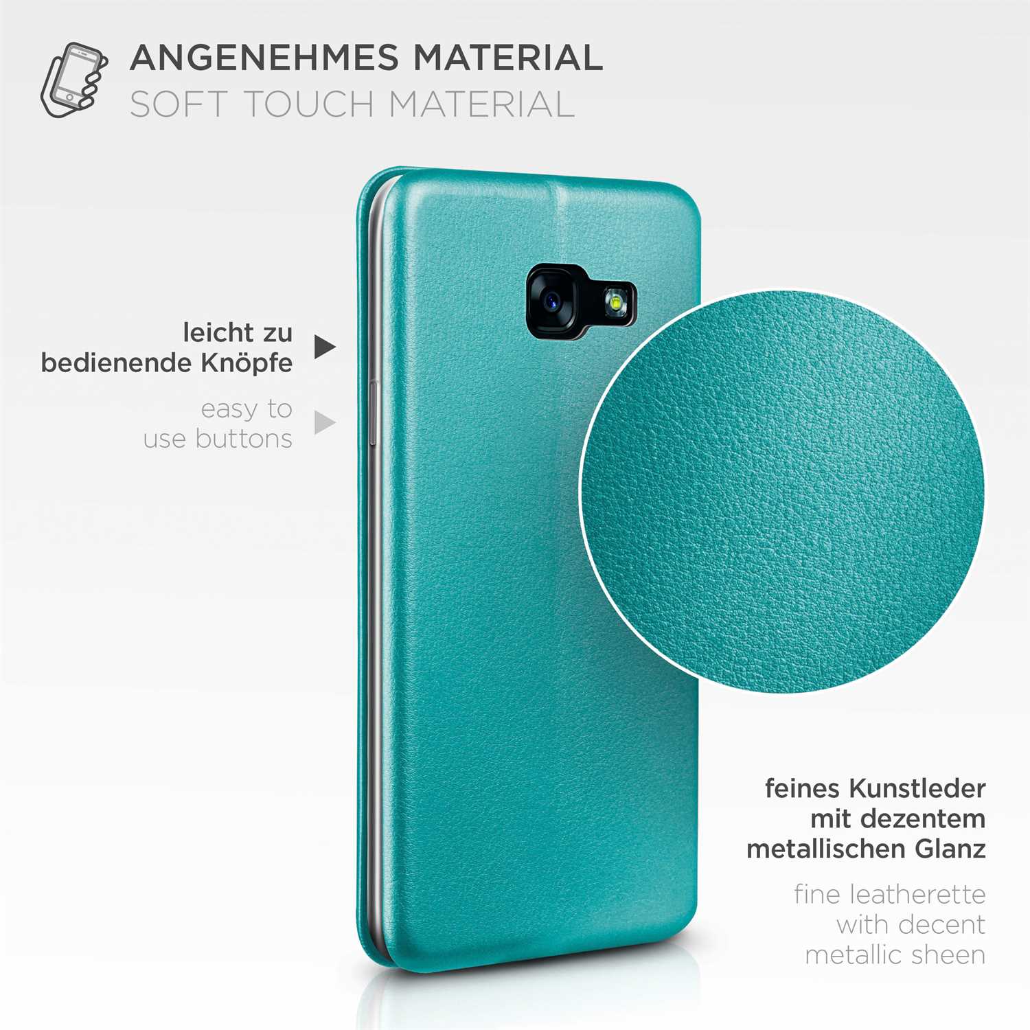 ONEFLOW Business Case Samsung Galaxy A5 (2017) Handytasche mit Kartenfach – Weiteres Produktbild 4