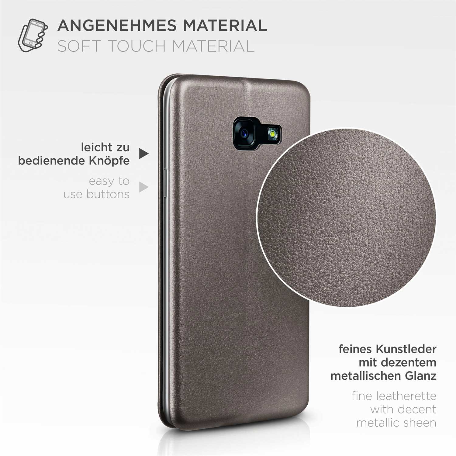ONEFLOW Business Case Samsung Galaxy A5 (2017) Handytasche mit Kartenfach – Weiteres Produktbild 4