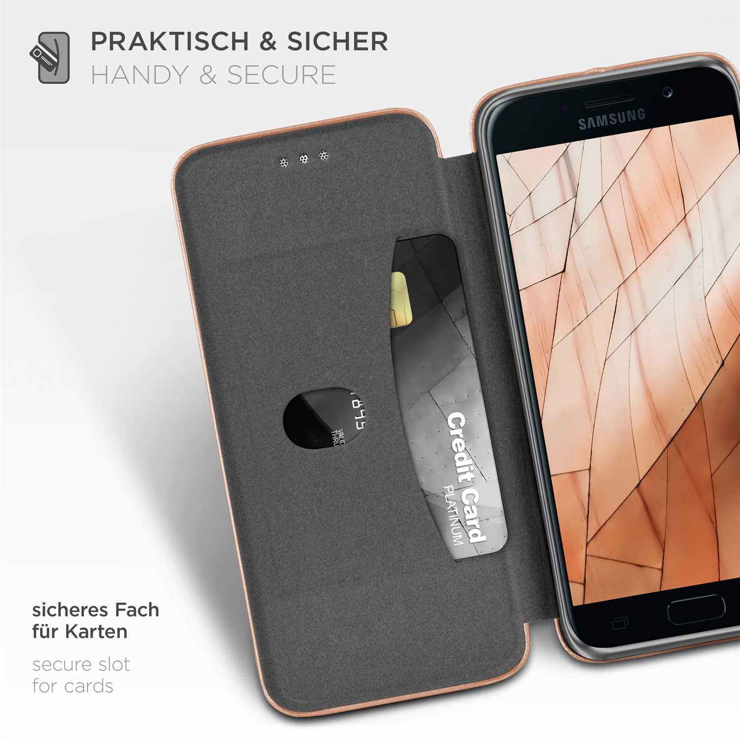 ONEFLOW Business Case Samsung Galaxy A5 (2017) Handytasche mit Kartenfach – Weiteres Produktbild 2