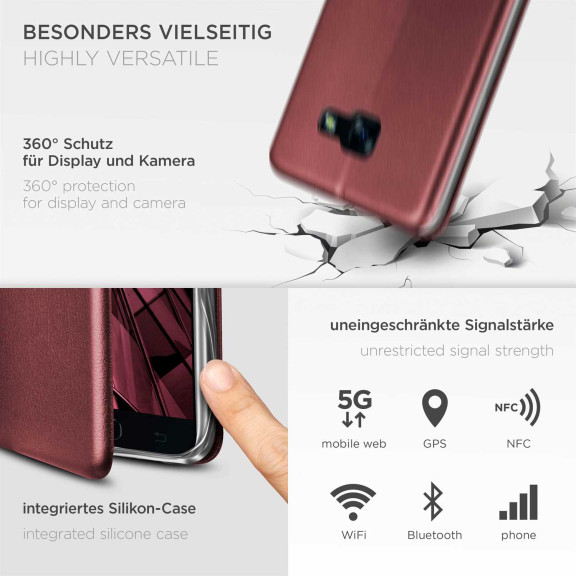 ONEFLOW Business Case Samsung Galaxy A5 (2017) Handytasche mit Kartenfach – Weiteres Produktbild 4