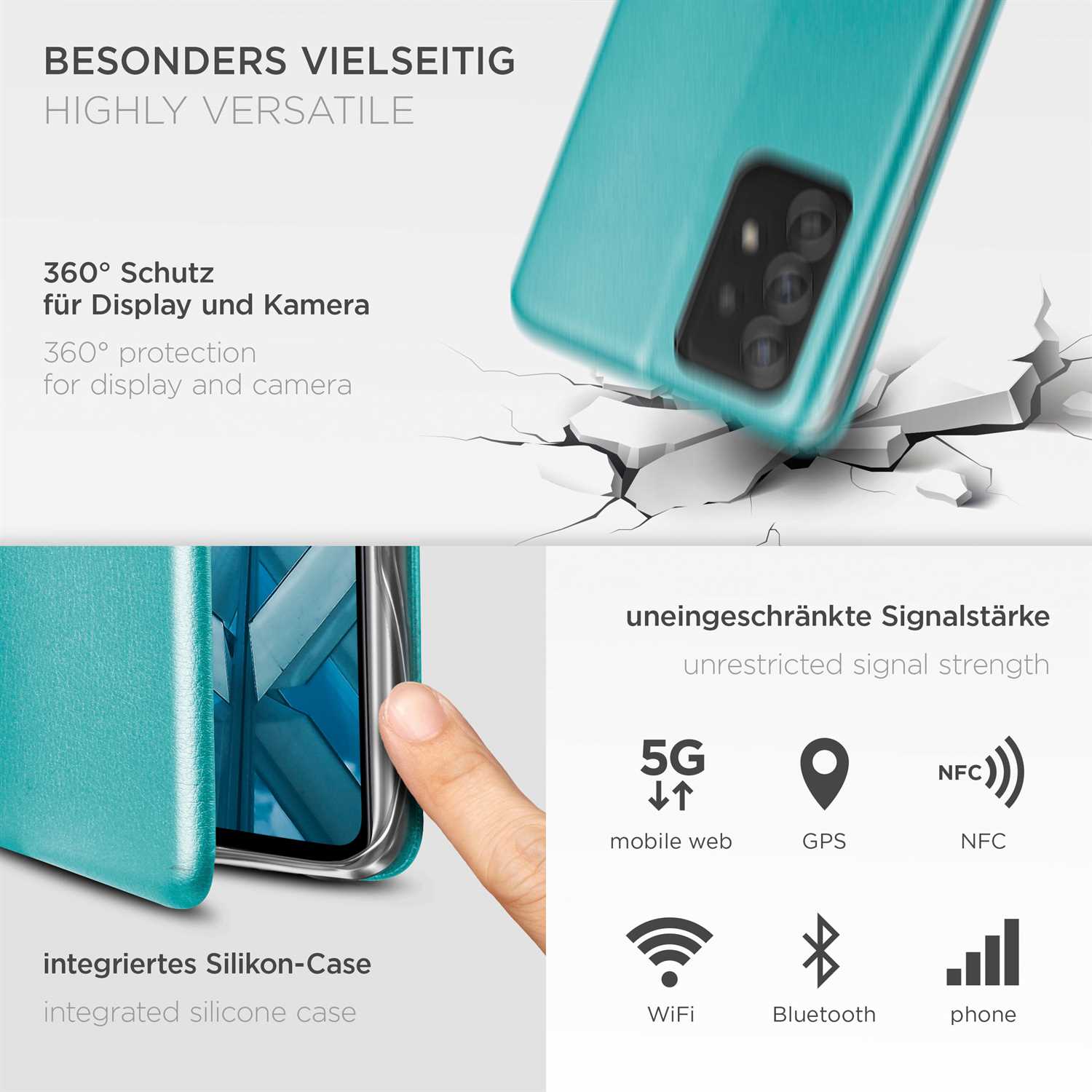 ONEFLOW Business Case Samsung Galaxy A52 5G Handytasche mit Kartenfach – Weiteres Produktbild 3