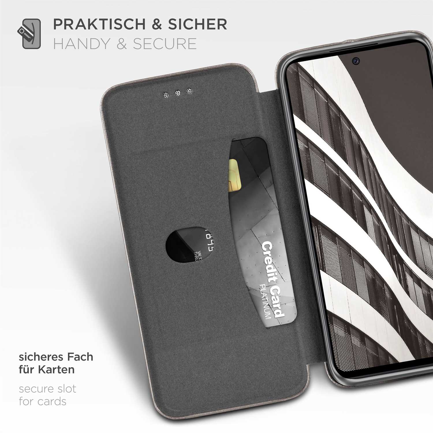 ONEFLOW Business Case Samsung Galaxy A52 Handytasche mit Kartenfach – Weiteres Produktbild 3