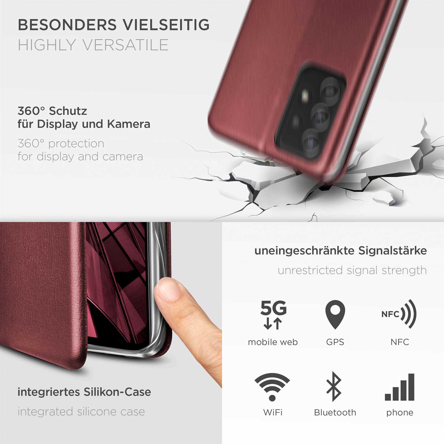 ONEFLOW Business Case Samsung Galaxy A52s 5G Handytasche mit Kartenfach – Weiteres Produktbild 3