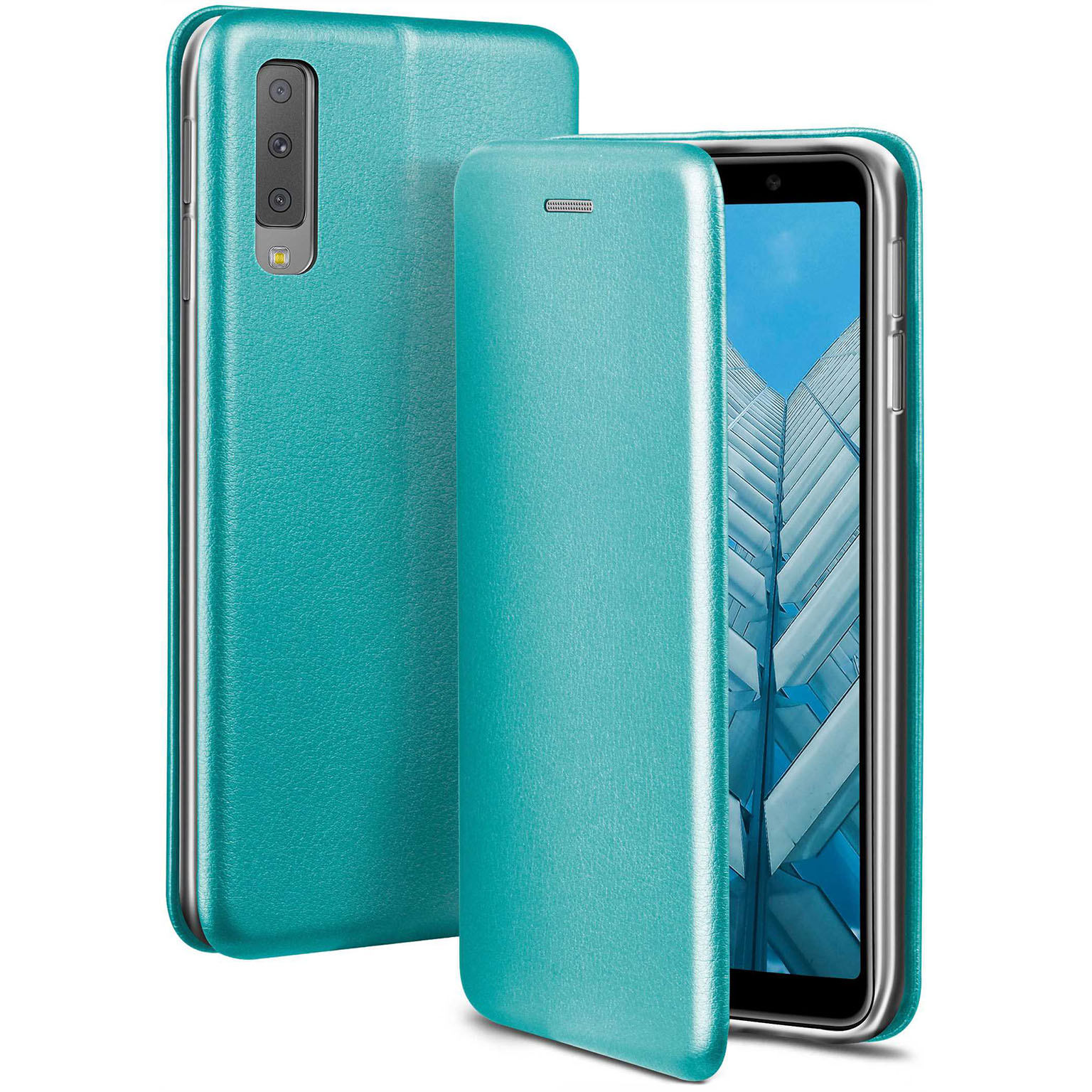 ONEFLOW Business Case Samsung Galaxy A7 (2018) Handytasche mit Kartenfach – Weiteres Produktbild 1
