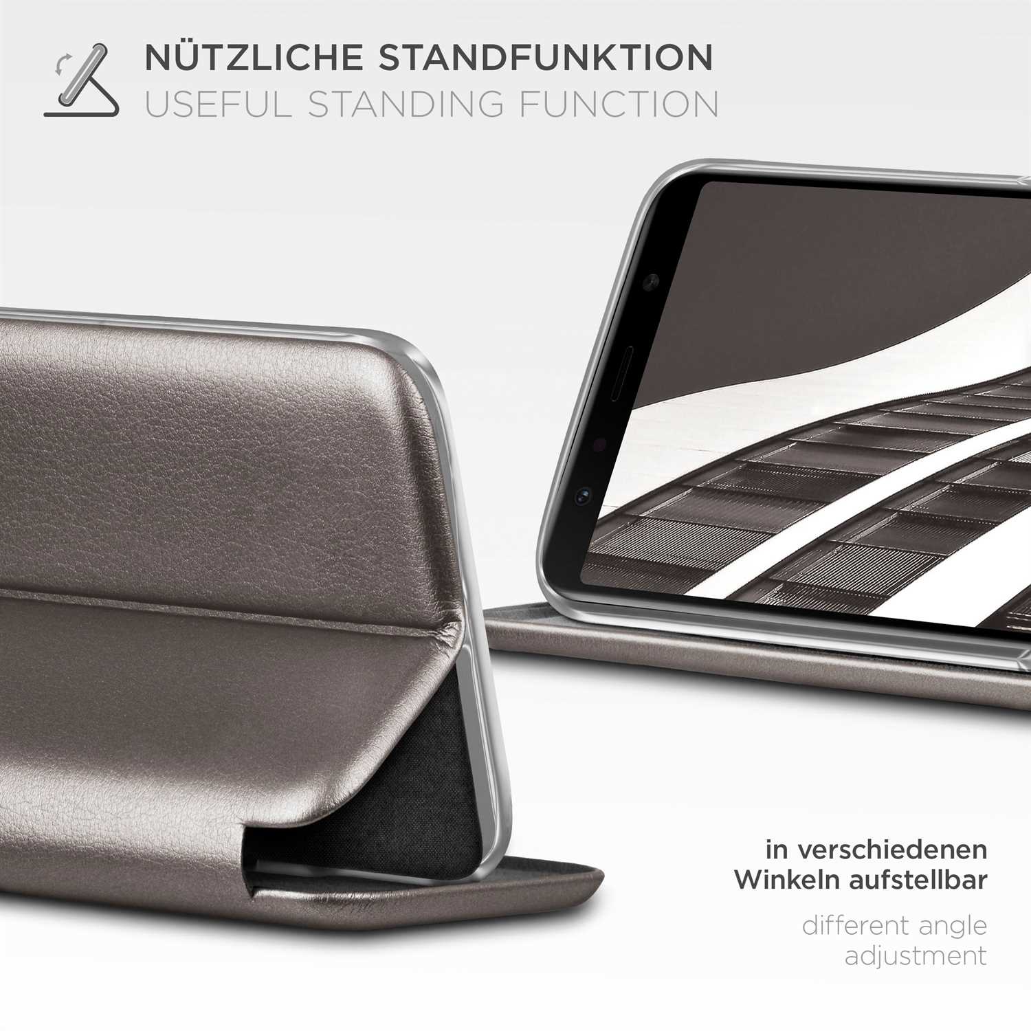 ONEFLOW Business Case Samsung Galaxy A7 (2018) Handytasche mit Kartenfach – Weiteres Produktbild 2