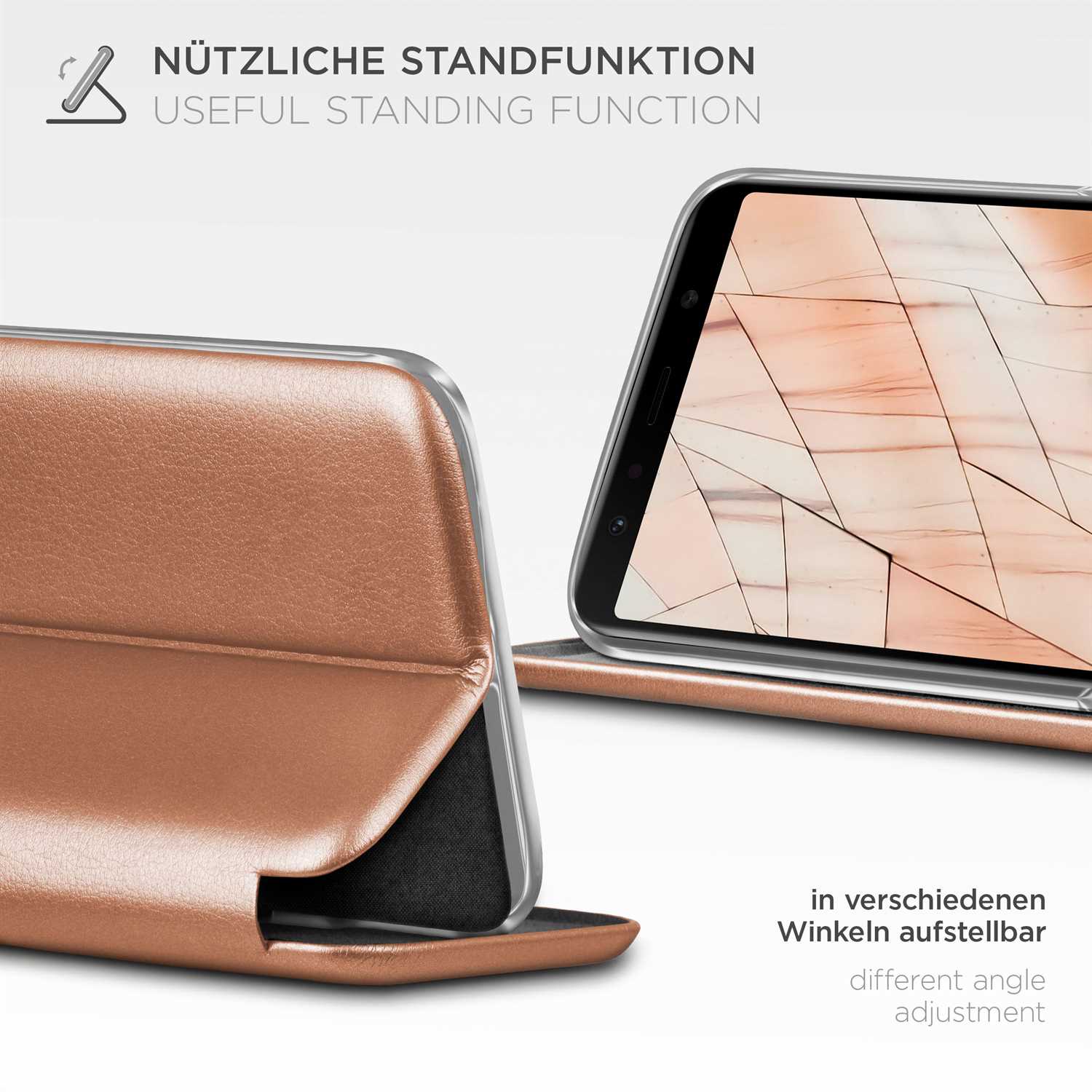 ONEFLOW Business Case Samsung Galaxy A7 (2018) Handytasche mit Kartenfach – Weiteres Produktbild 2