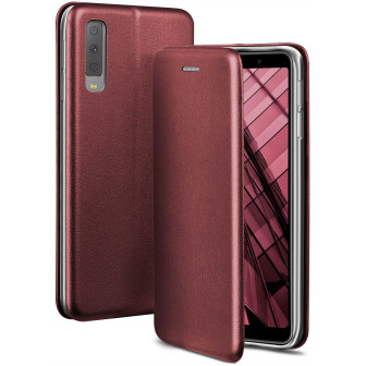 ONEFLOW Business Case Samsung Galaxy A7 (2018) Handytasche mit Kartenfach – Burgund - Red ONEFLOW Business Case Samsung Galaxy A7 (2018) Handytasche mit Kartenfach – Burgund - Red