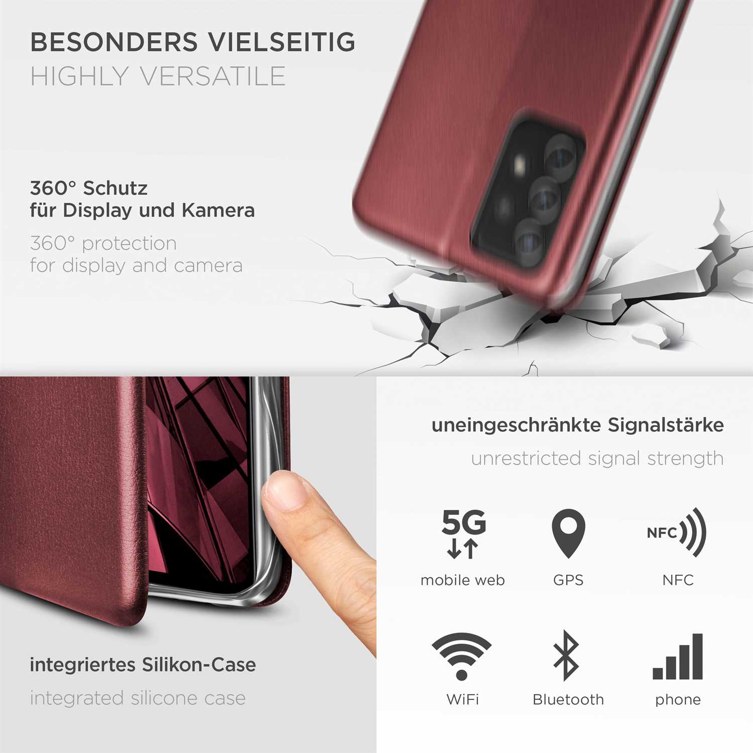 ONEFLOW Business Case Samsung Galaxy A72 Handytasche mit Kartenfach – Weiteres Produktbild 3