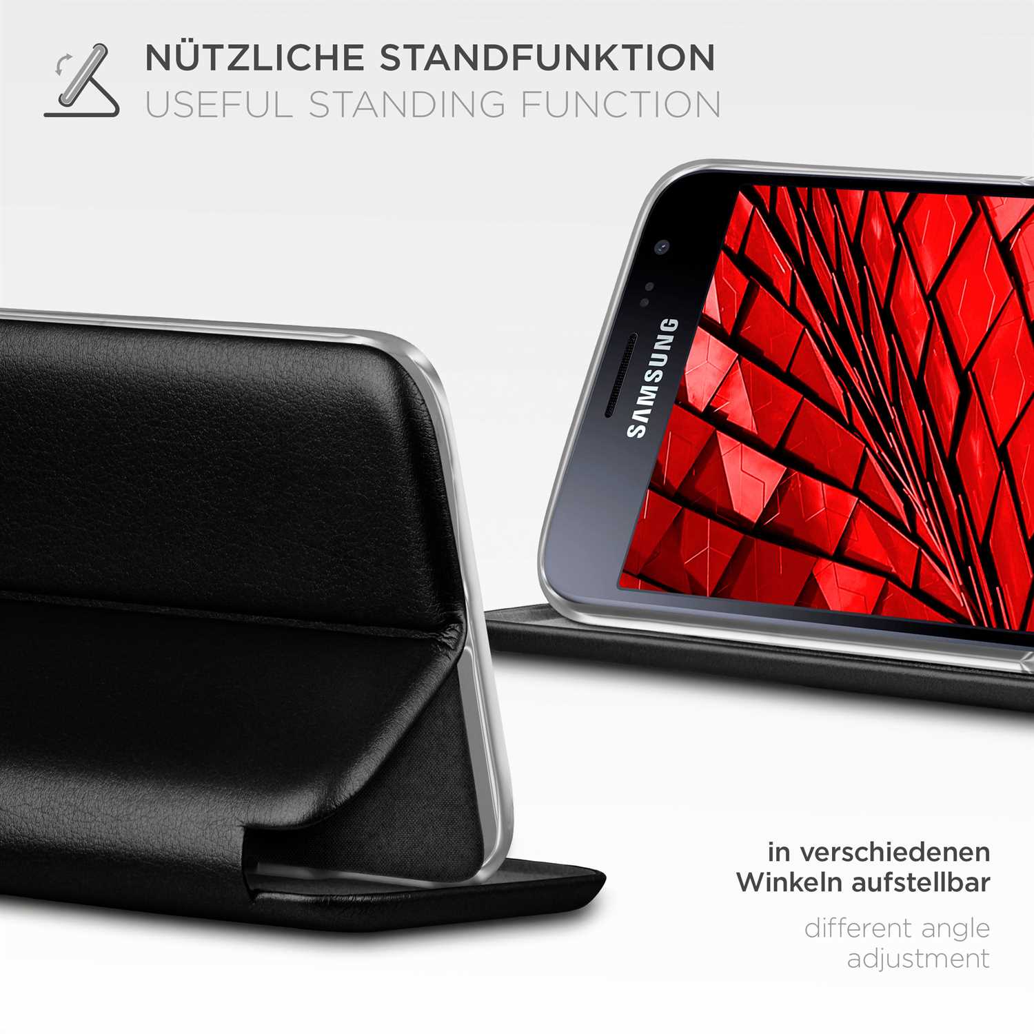 ONEFLOW Business Case Samsung Galaxy J3 (2016) Handytasche mit Kartenfach – Weiteres Produktbild 1
