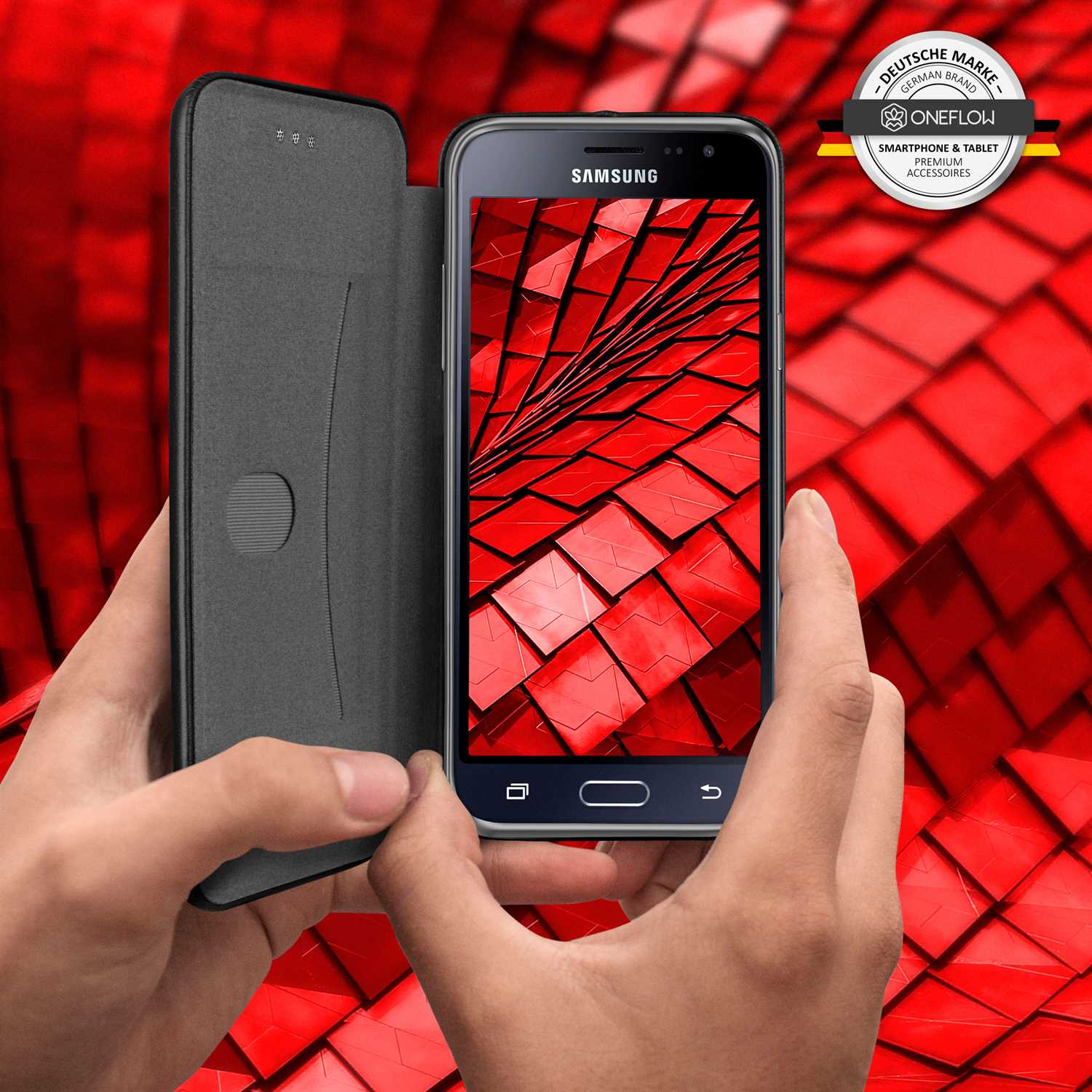 ONEFLOW Business Case Samsung Galaxy J3 (2016) Handytasche mit Kartenfach – Weiteres Produktbild 6