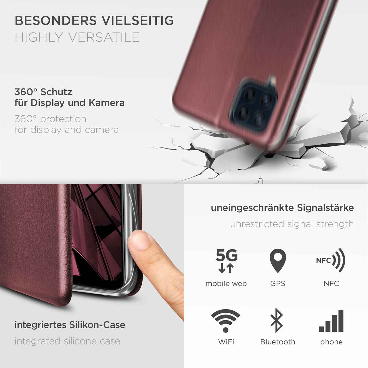 ONEFLOW Business Case Samsung Galaxy M32 Handytasche mit Kartenfach – Weiteres Produktbild 4