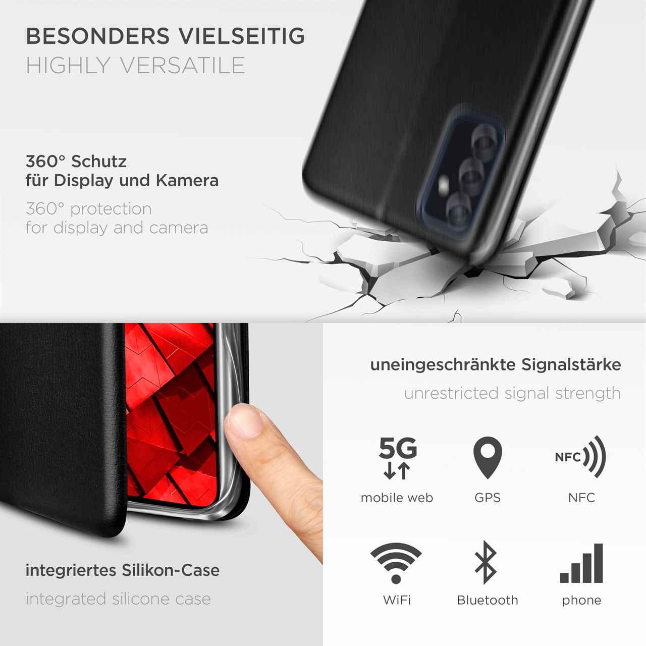 ONEFLOW Business Case Samsung Galaxy M52 5G Handytasche mit Kartenfach – Weiteres Produktbild 4