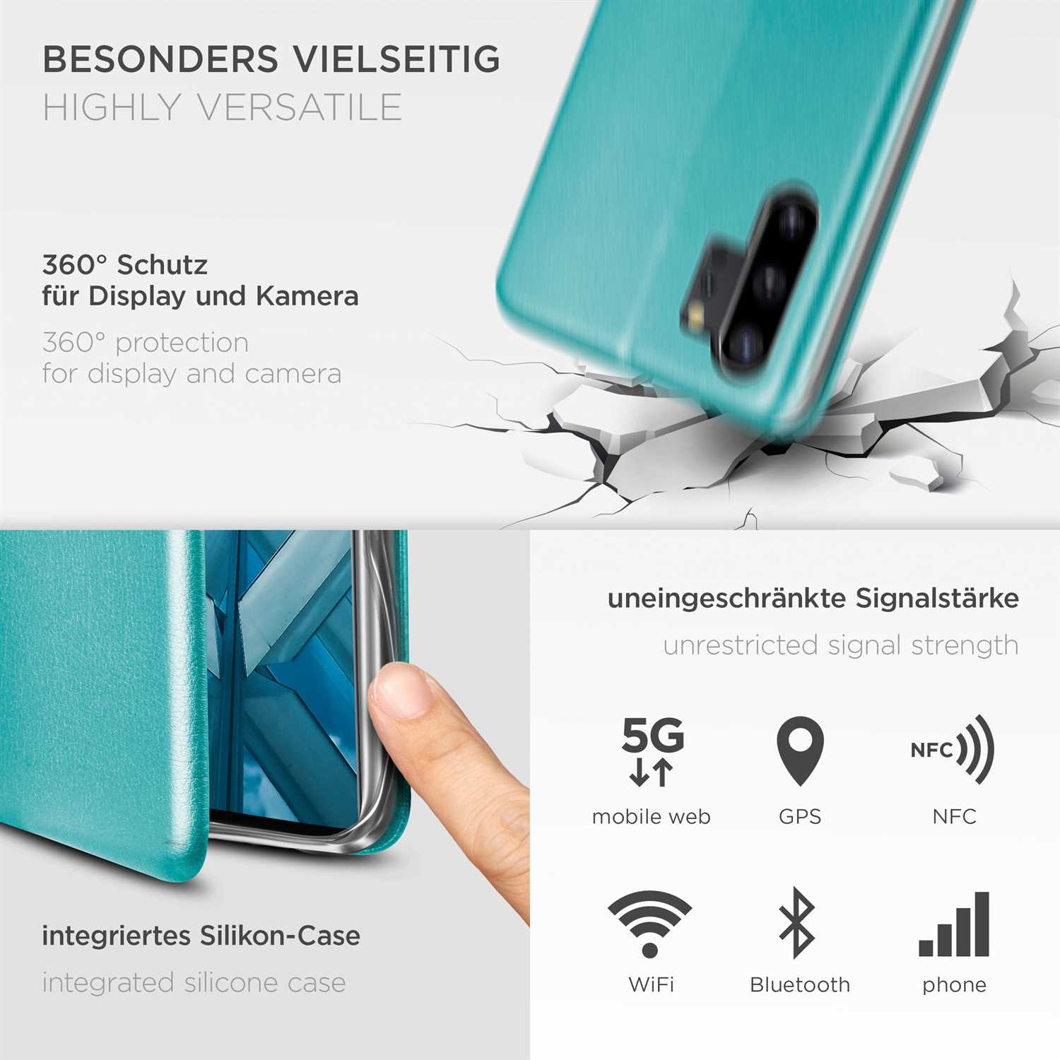 ONEFLOW Business Case Samsung Galaxy Note 10 Plus Handytasche mit Kartenfach – Weiteres Produktbild 3