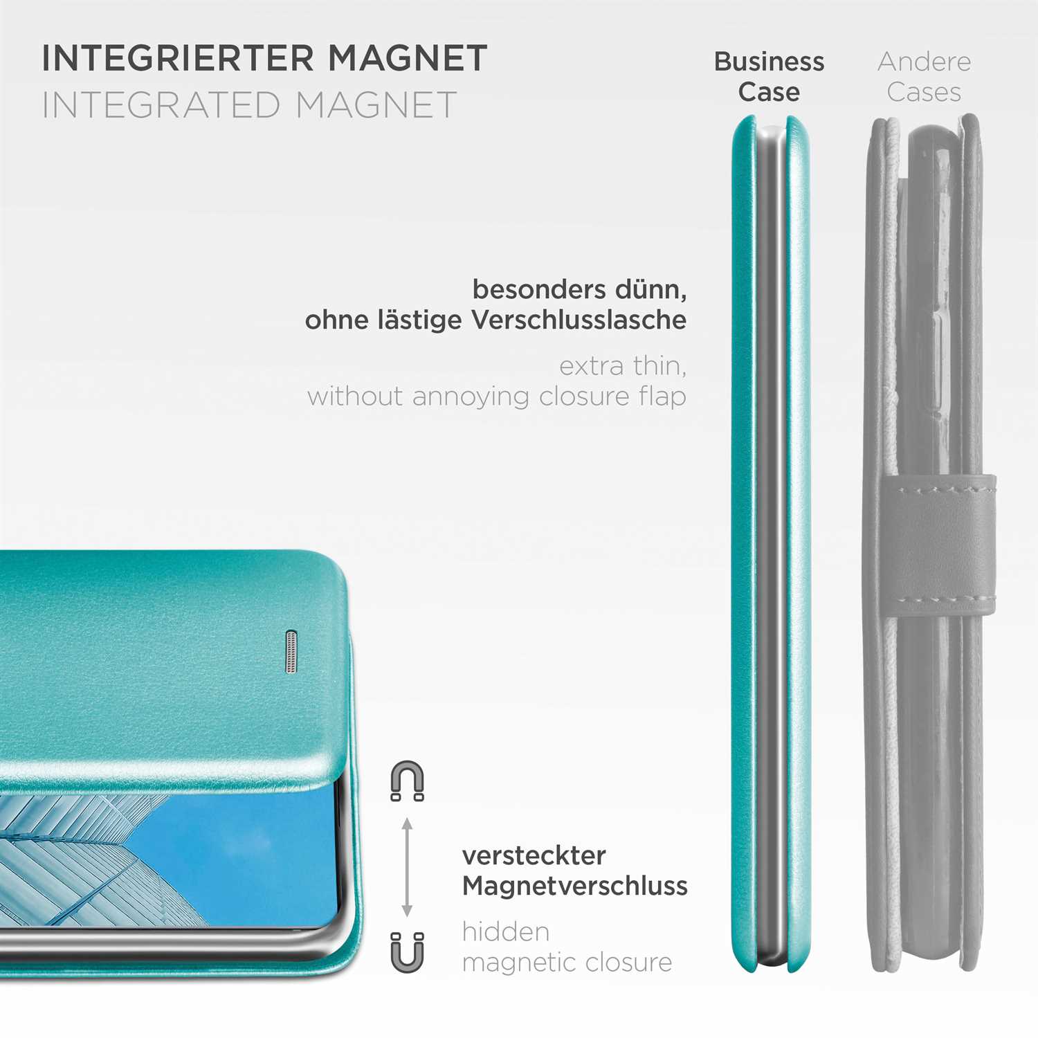 ONEFLOW Business Case Samsung Galaxy Note 10 Plus Handytasche mit Kartenfach – Weiteres Produktbild 5
