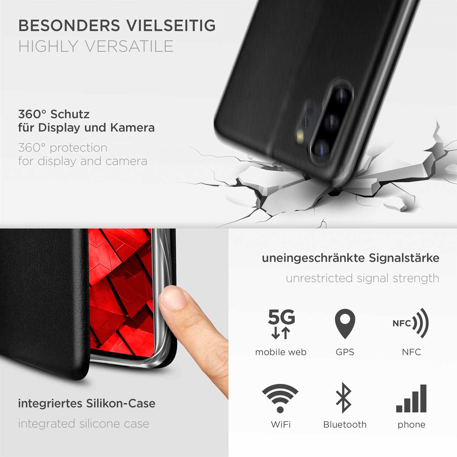 ONEFLOW Business Case Samsung Galaxy Note 10 Plus Handytasche mit Kartenfach – Weiteres Produktbild 3
