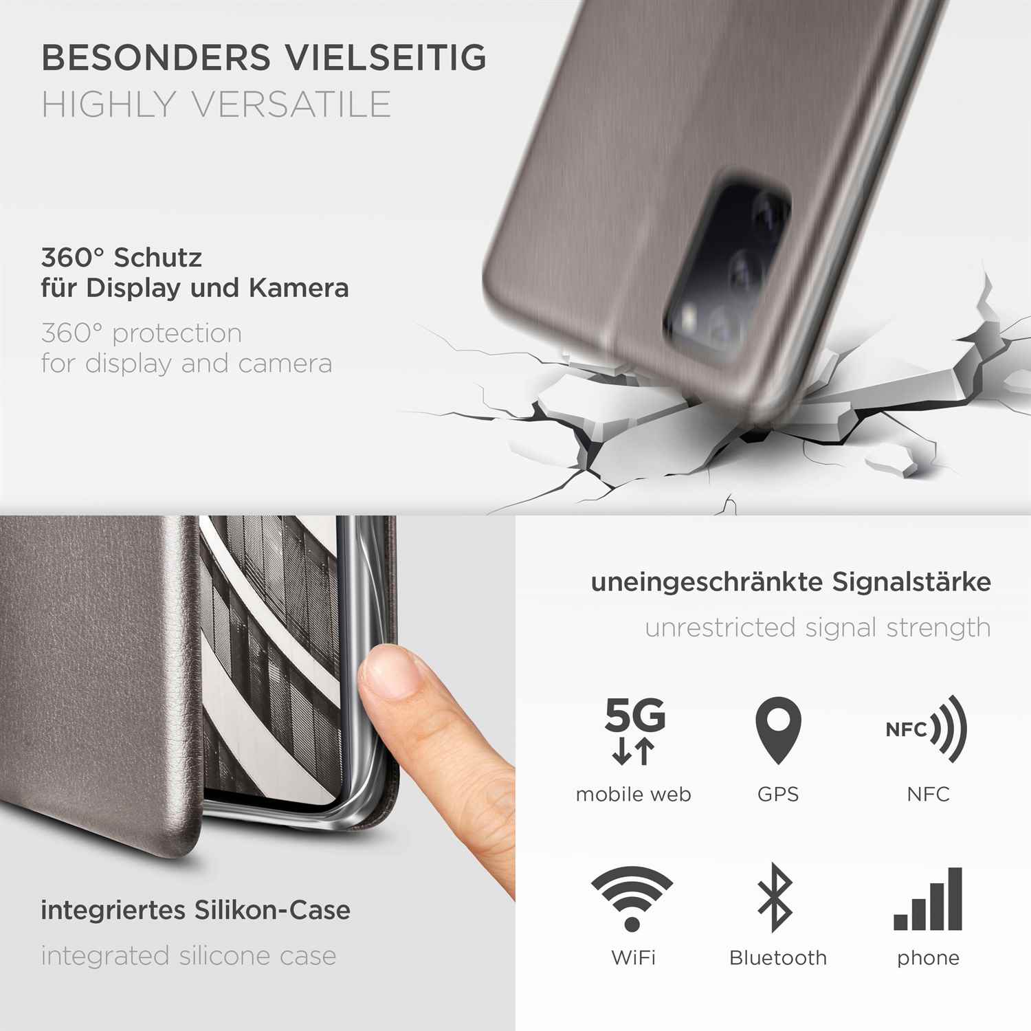 ONEFLOW Business Case Samsung Galaxy S20 FE 5G Handytasche mit Kartenfach – Weiteres Produktbild 4
