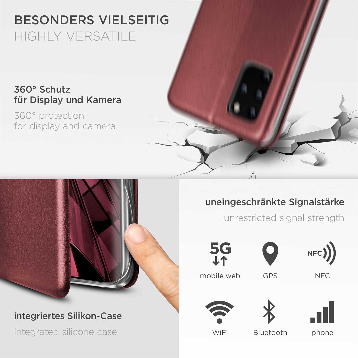 ONEFLOW Business Case Samsung Galaxy S20 Plus Handytasche mit Kartenfach – Weiteres Produktbild 4