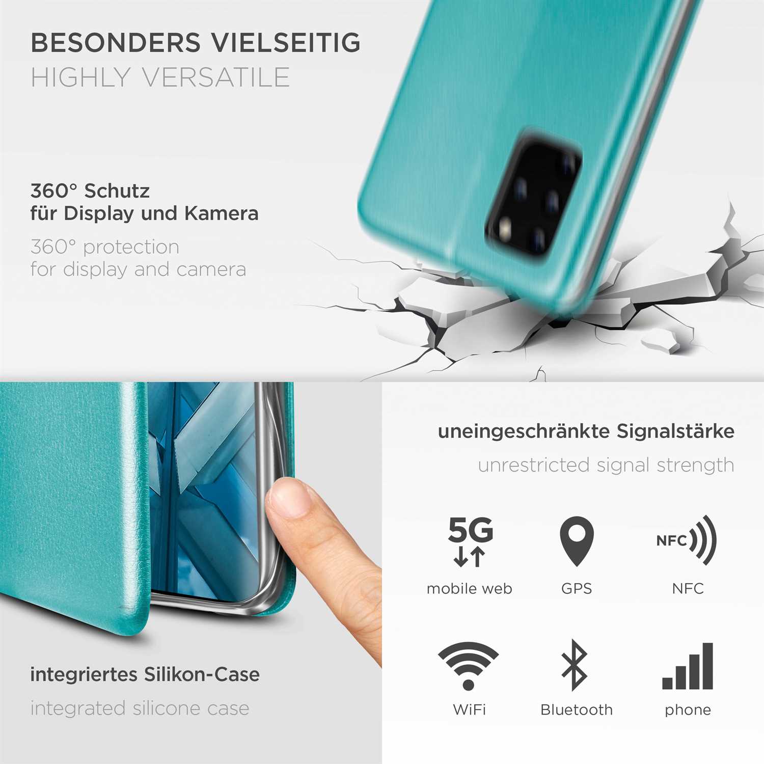 ONEFLOW Business Case Samsung Galaxy S20 Plus 5G Handytasche mit Kartenfach – Weiteres Produktbild 3