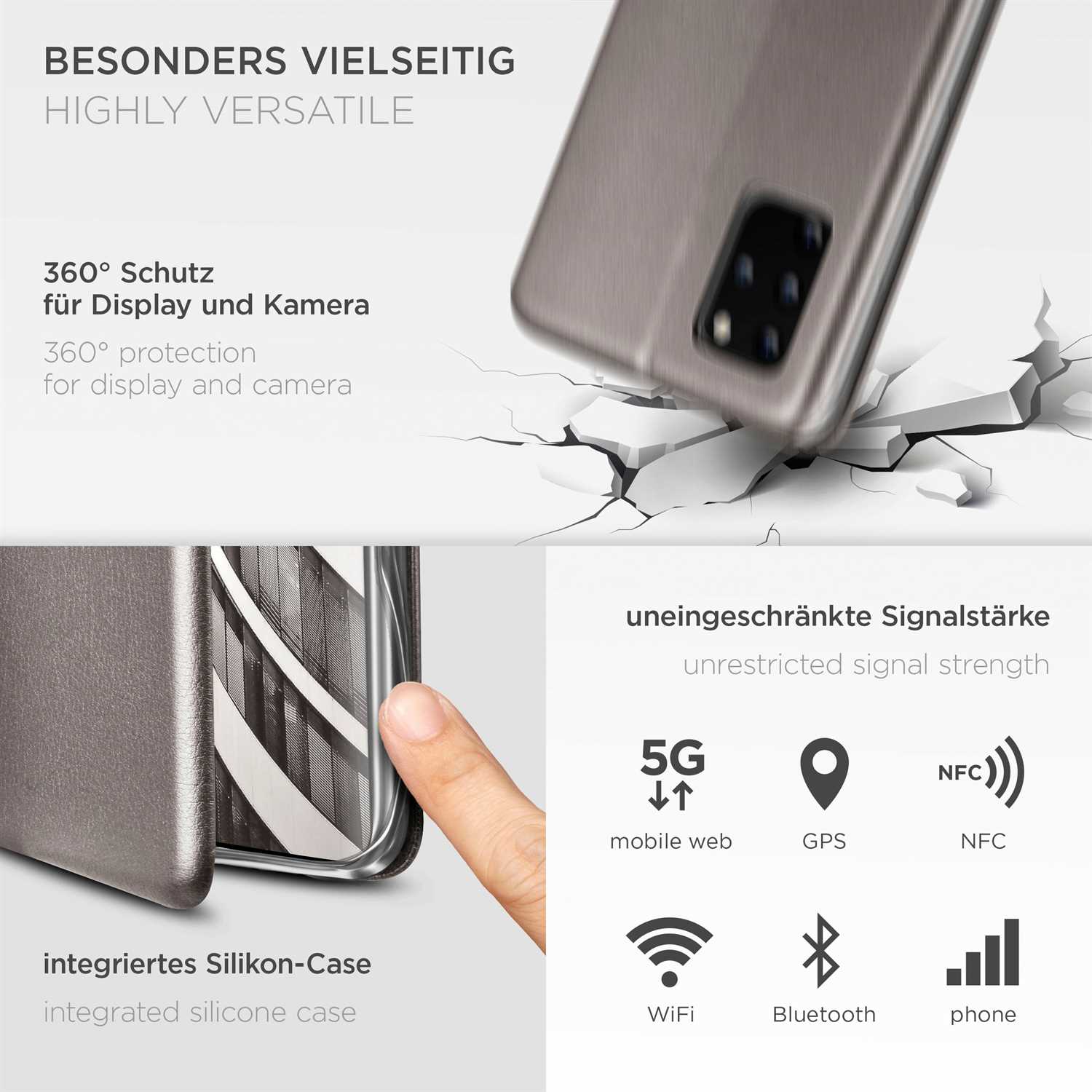 ONEFLOW Business Case Samsung Galaxy S20 Plus 5G Handytasche mit Kartenfach – Weiteres Produktbild 3