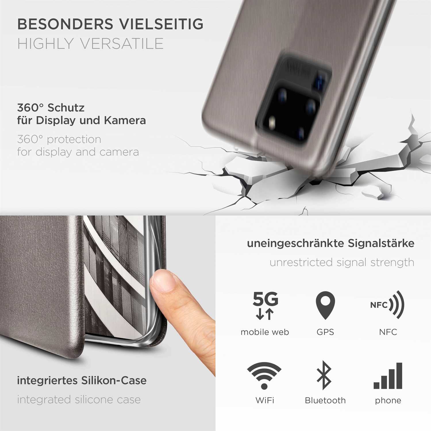 ONEFLOW Business Case Samsung Galaxy S20 Ultra 5G Handytasche mit Kartenfach – Weiteres Produktbild 3