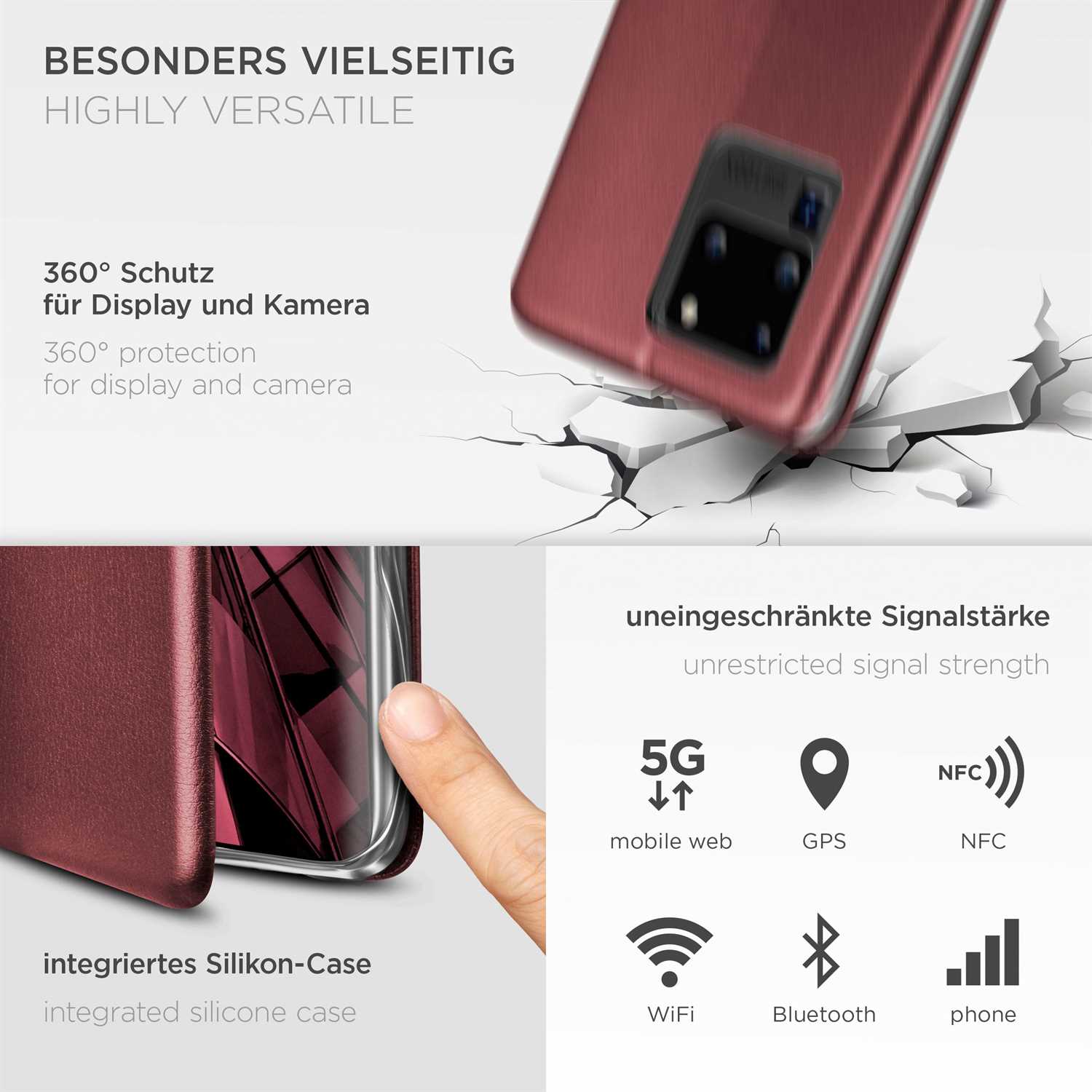 ONEFLOW Business Case Samsung Galaxy S20 Ultra 5G Handytasche mit Kartenfach – Weiteres Produktbild 3