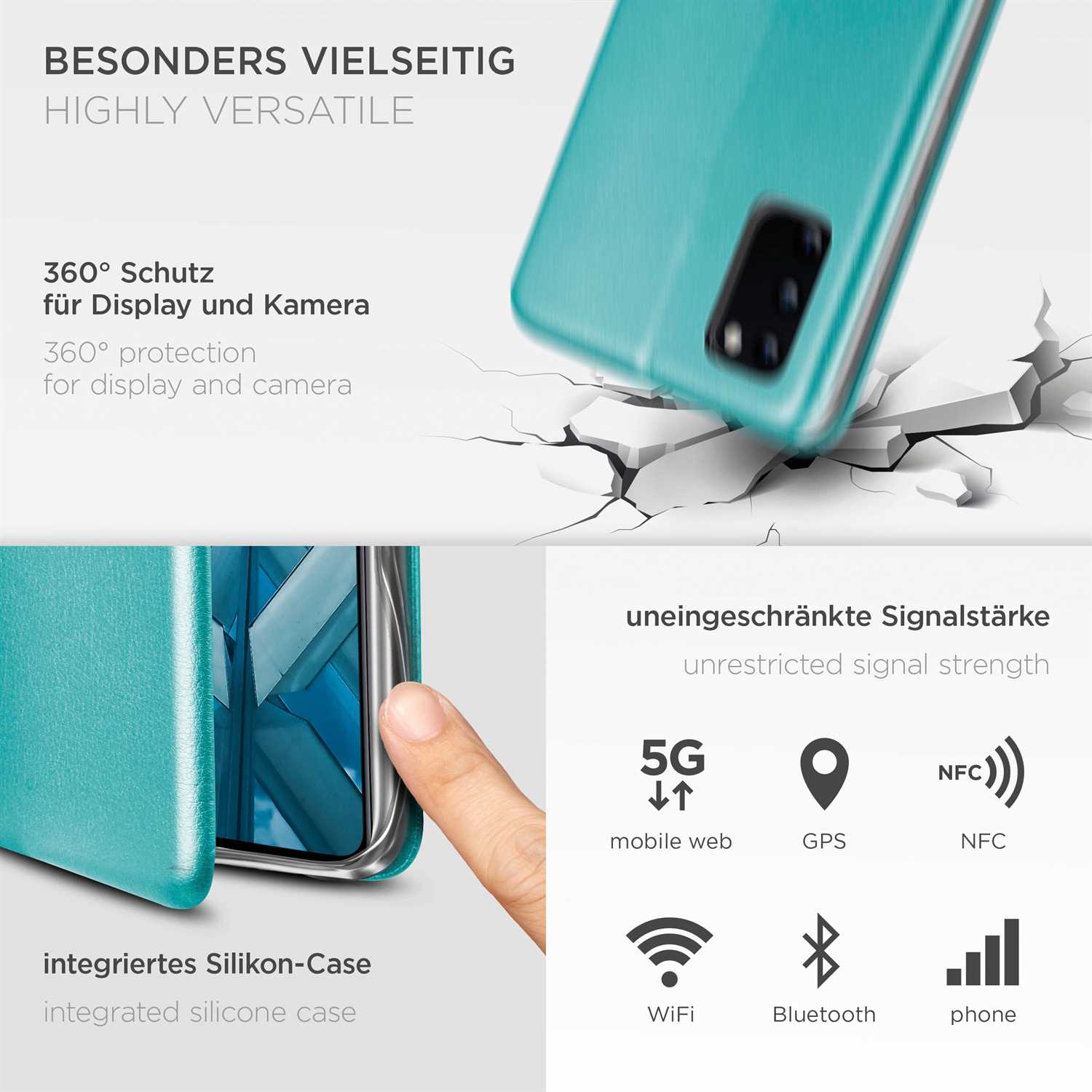 ONEFLOW Business Case Samsung Galaxy S20 Handytasche mit Kartenfach – Weiteres Produktbild 4